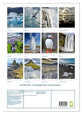 CALVENDO Wandkalender Island 2023 - Einzigartige Natur hautnah erleben (Premium, hochwertiger DIN A2 Wandkalender 2023, Kunstdruck in Hochglanz)