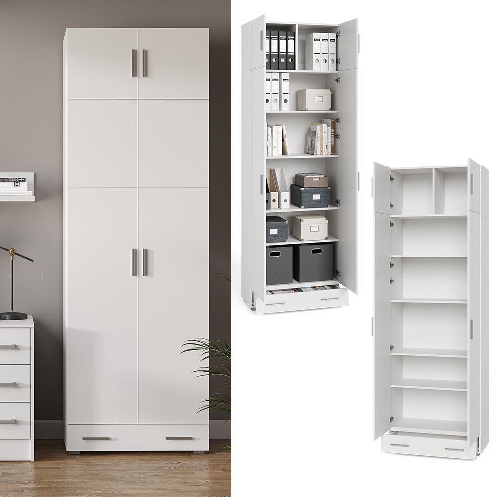 Vicco Aktenschrank Frank, Weiß, 80 x günstig online kaufen