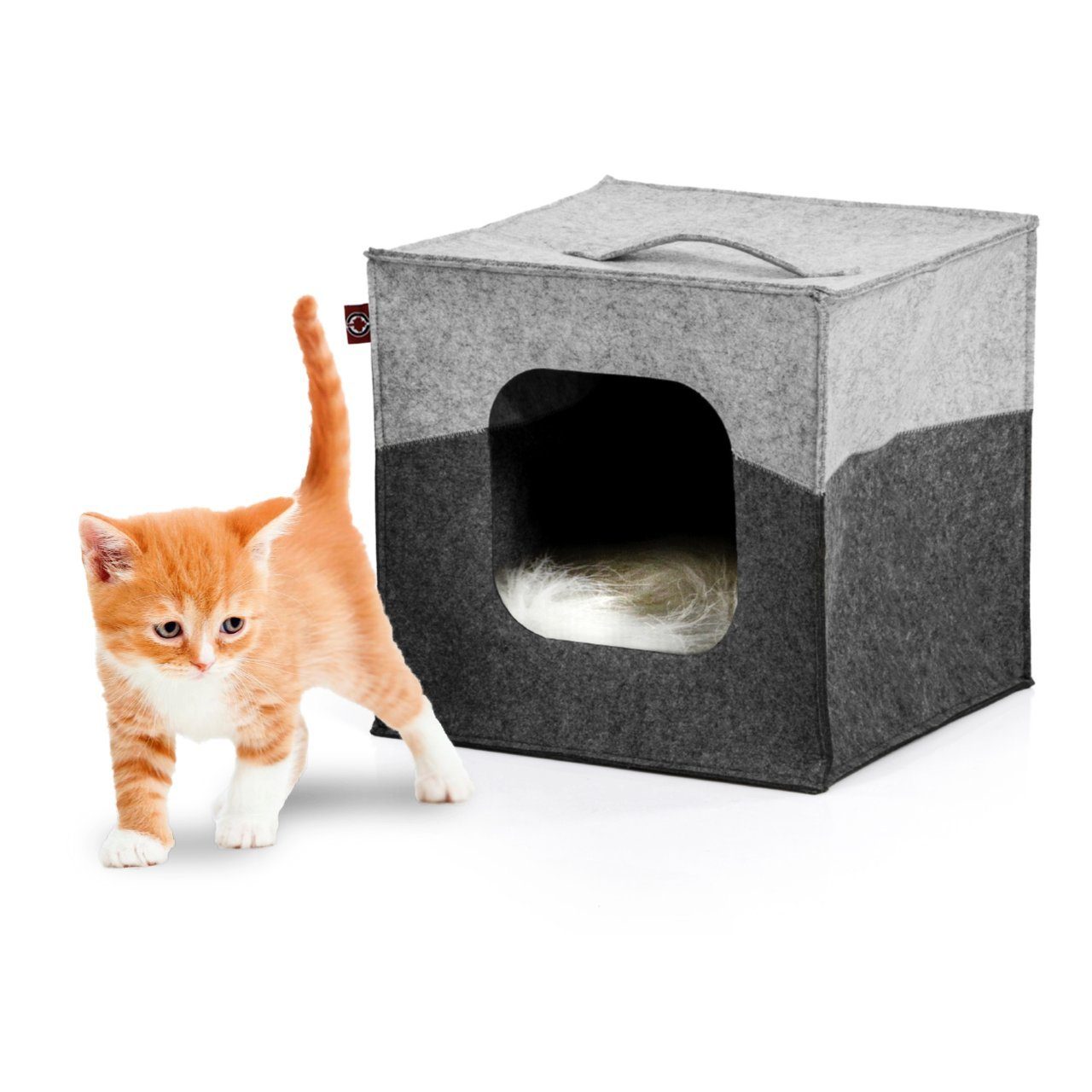 Canadian Cat Company Tierhöhle Katzenhöhle aus Filz, passend für IKEA Regal Kallax und Expedit, ca. 33 x 33 x 33 cm