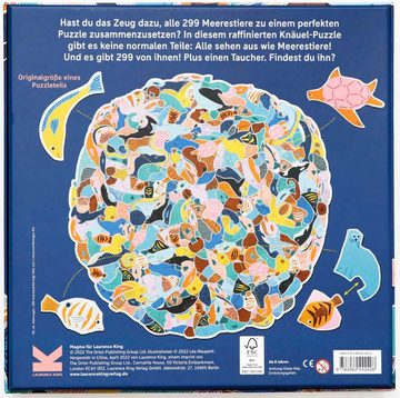 Laurence King Puzzle 299 Meerestiere und 1 Taucher, 300 Puzzleteile