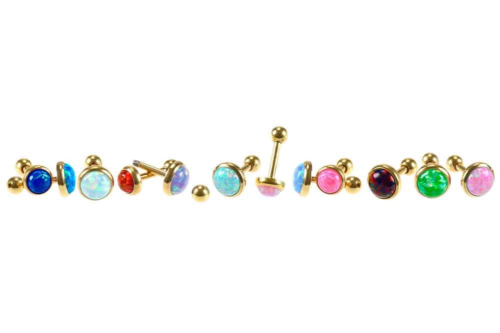 PIERCINGLINE Single-Ohrstecker Chirurgenstahl Ohrpiercing SYNTHETISCHER OPA günstig online kaufen
