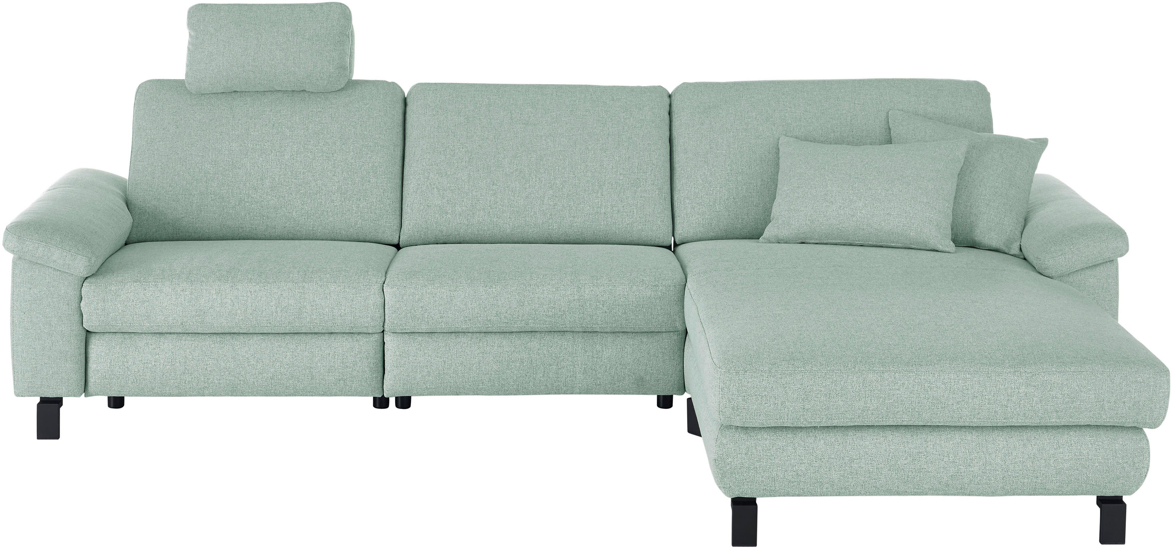 3C Candy Ecksofa Mainau L-Form, Relaxfunktion im 1,5-Sitzer, motorische Schlaffunktion in Longchair