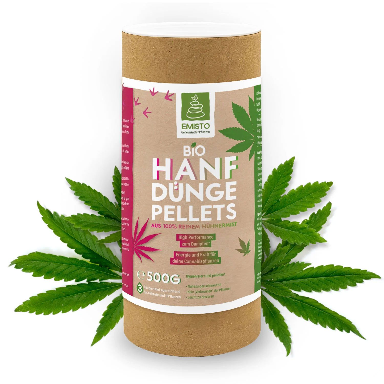 Spezialdünger EMISTO BIO Cannabis Dünger • Organische Hanf Dünger Pellets • 500 Gr.