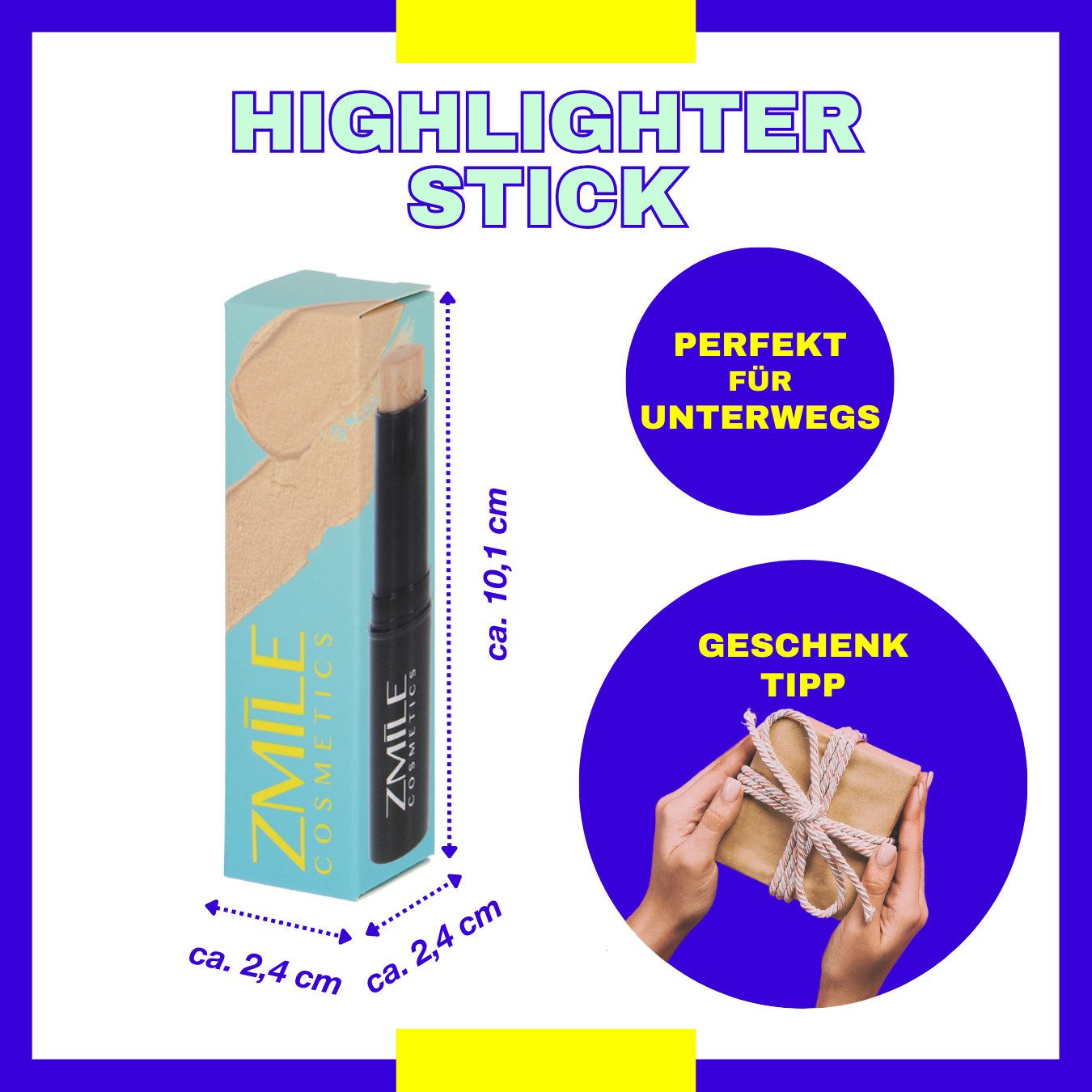 ZMILE COSMETICS Highlighter Stick - vegane Kosmetik, 1-tlg.