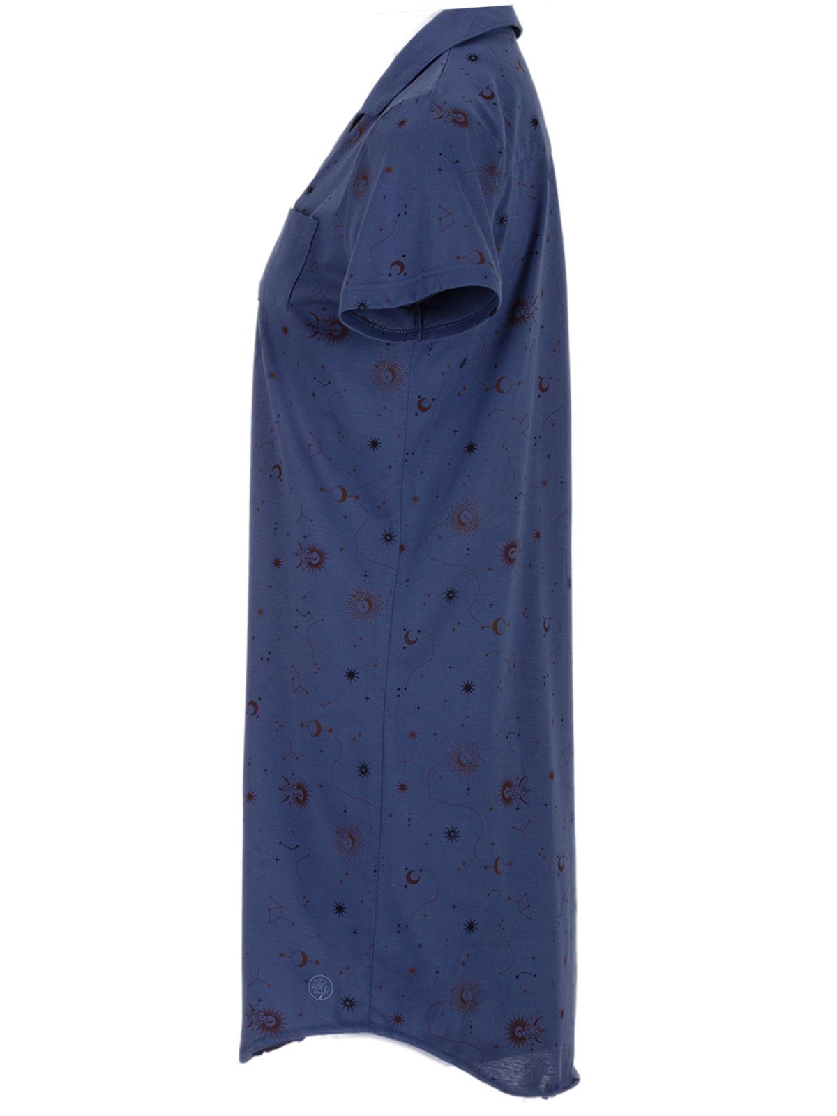 zeitlos Nachthemd Nachthemd Kurzarm - Sonne Mond Sterne günstig online kaufen
