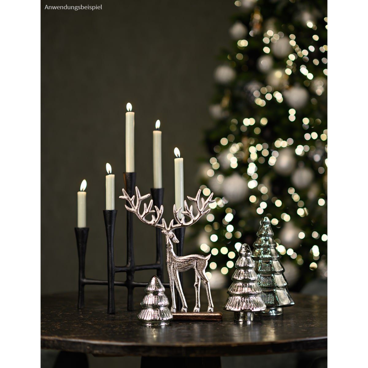 matches21 HOME & HOBBY Dekofigur Weihnachtsdeko Tannenbäume Glas Set Dekofi günstig online kaufen