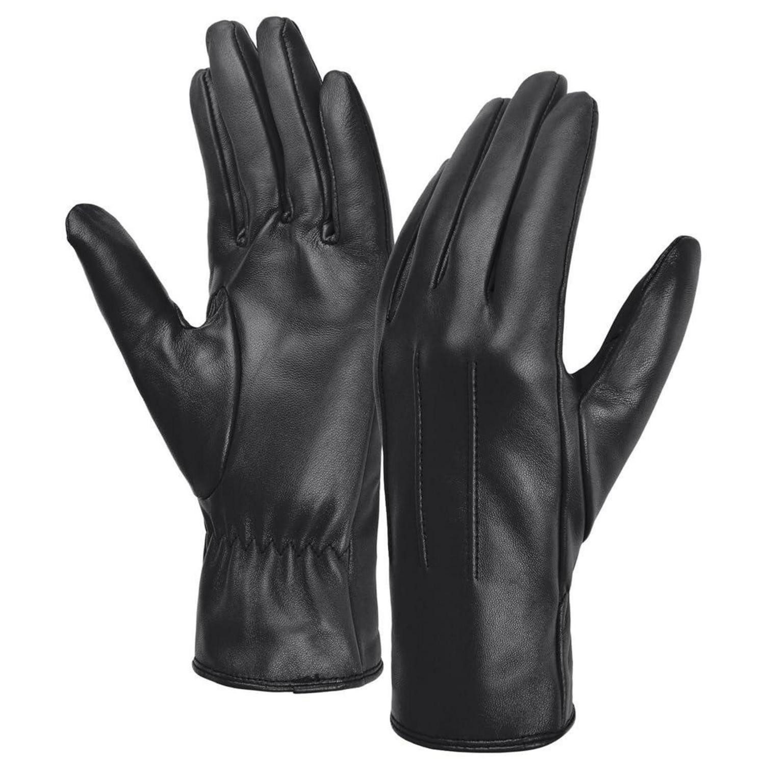 LuxusKollektion Lederhandschuhe Handschuhe Damen Leder Schwarz GL017EU (1-St)