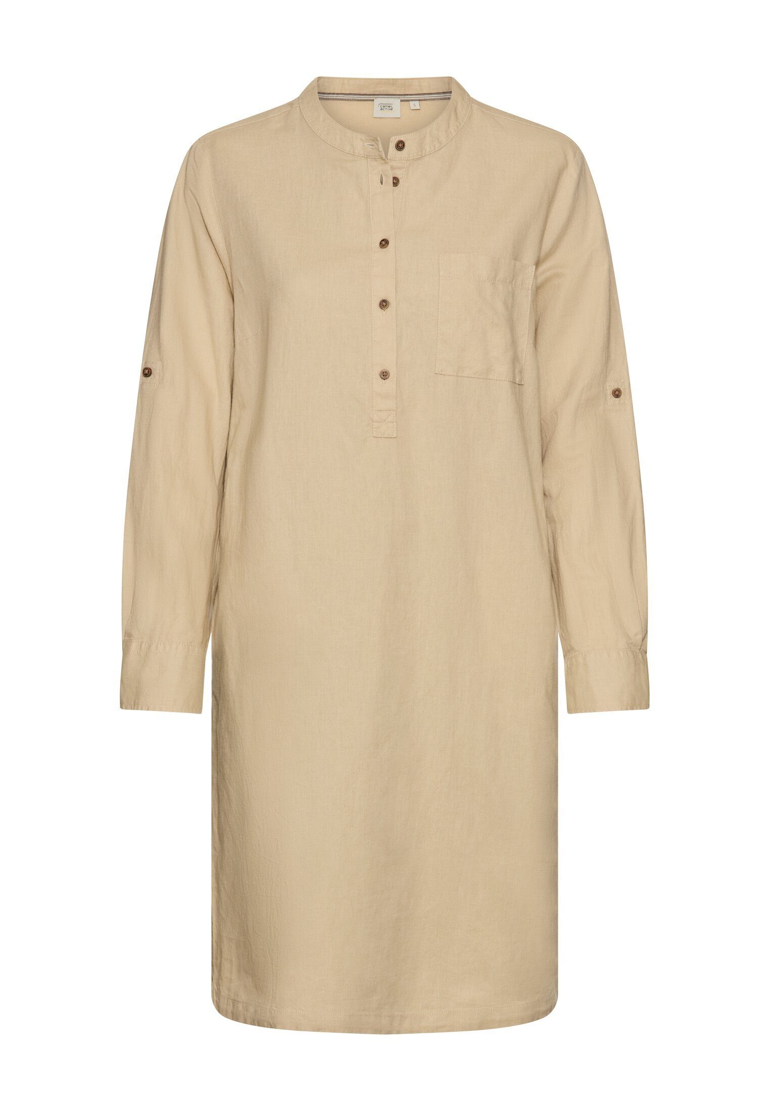 Sommerkleid mit Stehkragen Langarm