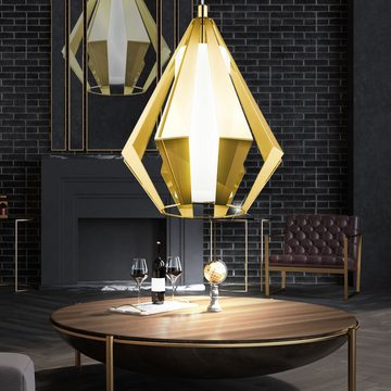 EGLO Pendelleuchte, Leuchtmittel nicht inklusive, Design Decken Lampe Wohn Zimmer Pendel Beleuchtung Glas Hänge