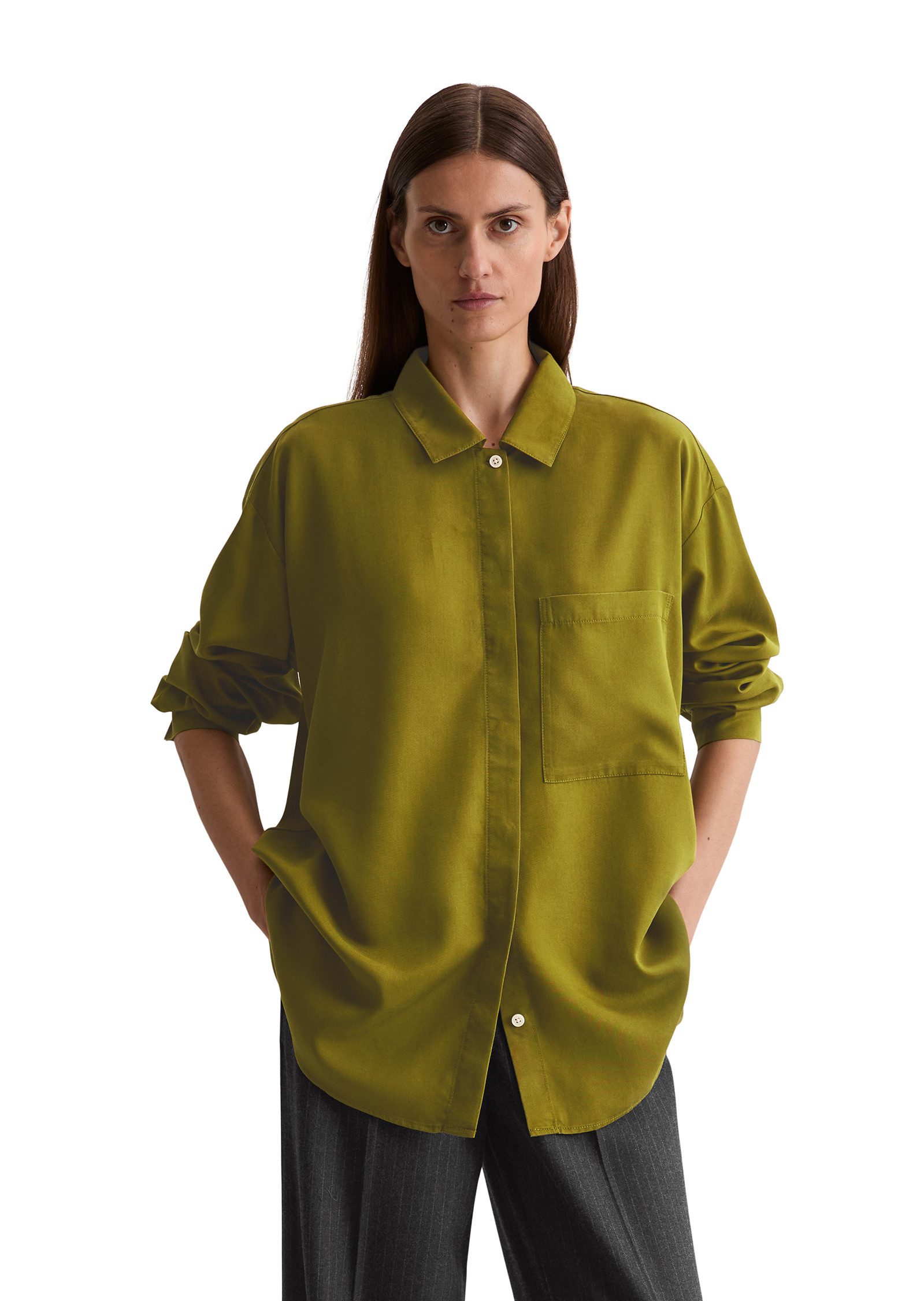 Marc O'Polo Langarmbluse aus TENCEL™ Lyocell günstig online kaufen