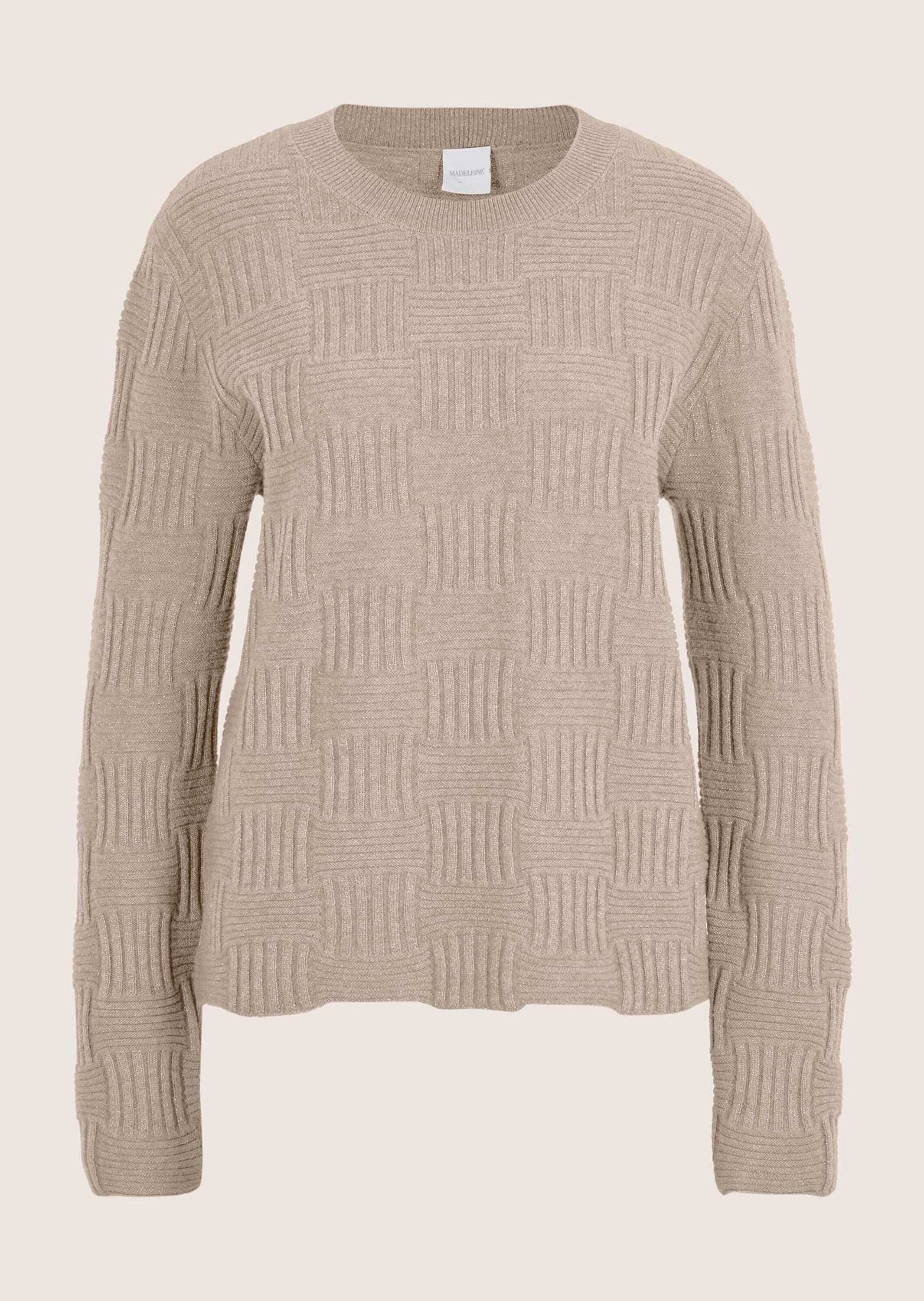 Strickpullover Glamouröser Stricksweater mit Rundhals