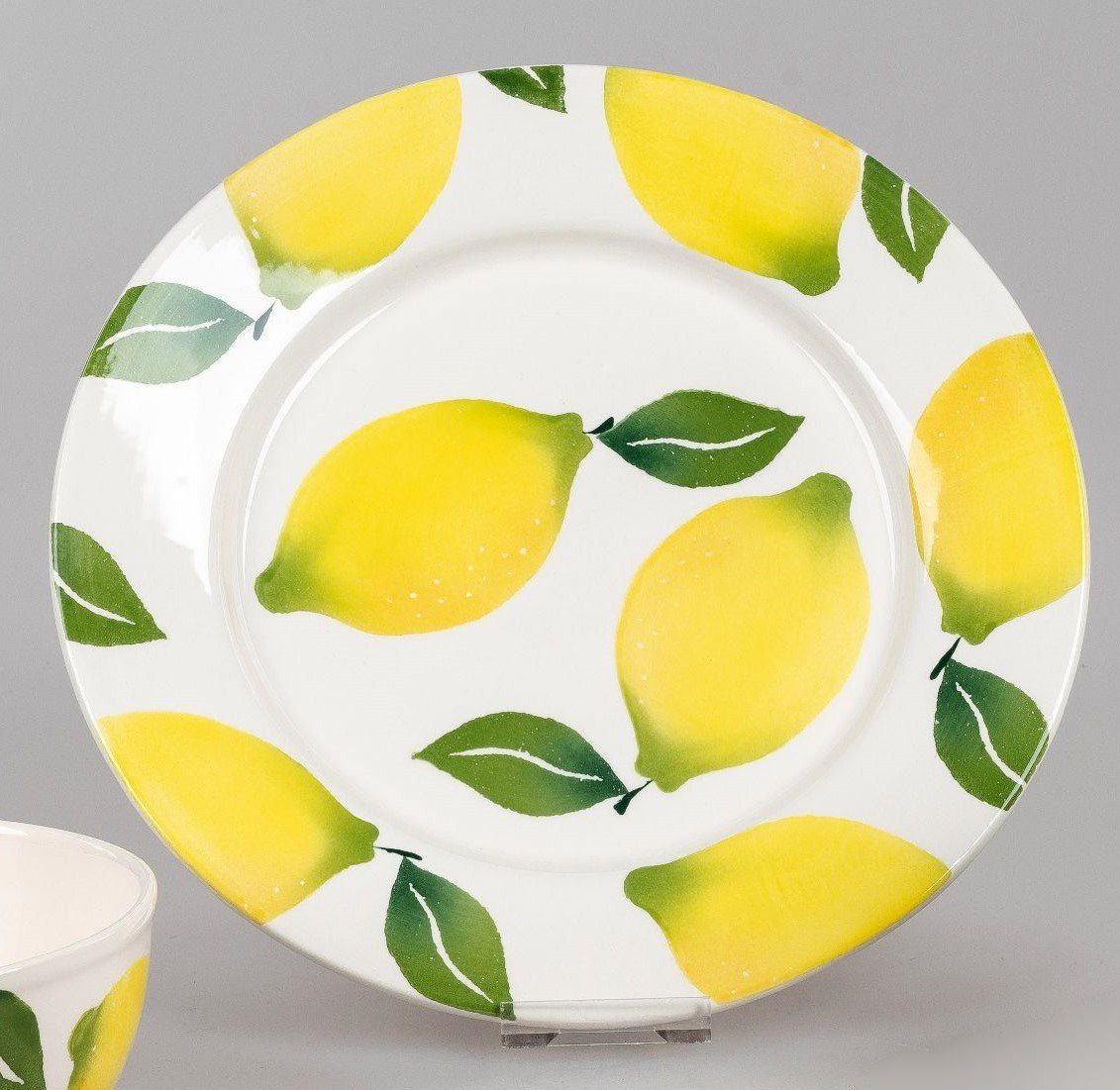 Steingut Mehrfarbig formano Speiseteller Lemongarden, D:28cm