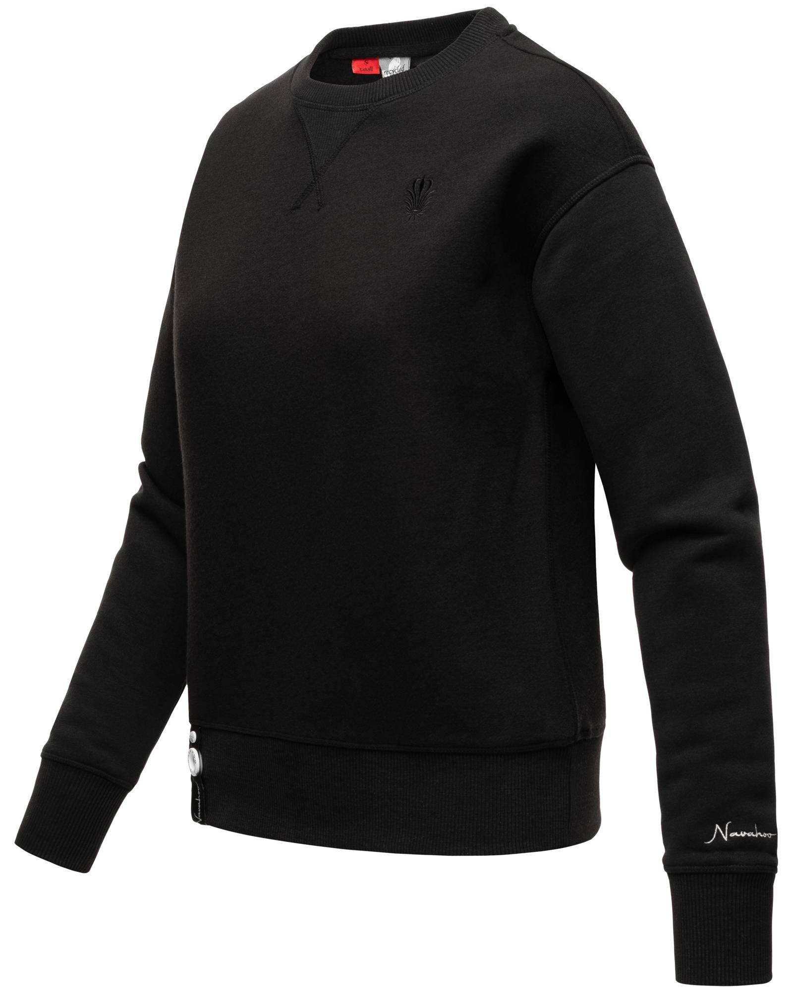 Navahoo Kapuzensweatshirt Zuckerschnecke stylischer Damen Pullover mit Rundhals-Ausschnitt schwarz | Sweatshirts
