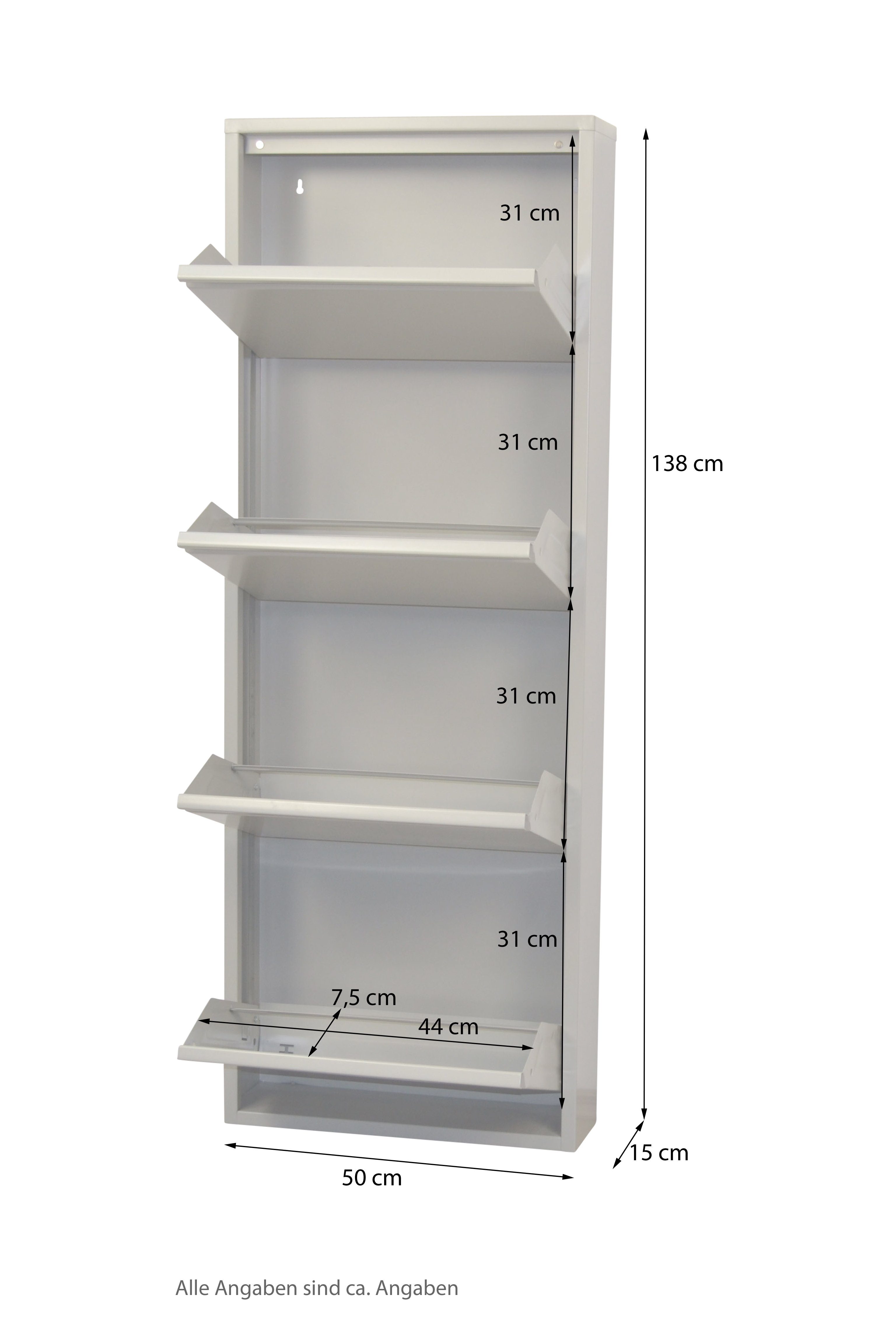 moebel-direkt-online Schuhschrank 4 Klappen (mit 4 Klappen) als Raumspar-Schuhschrank geeignet – Bild 4 von 4