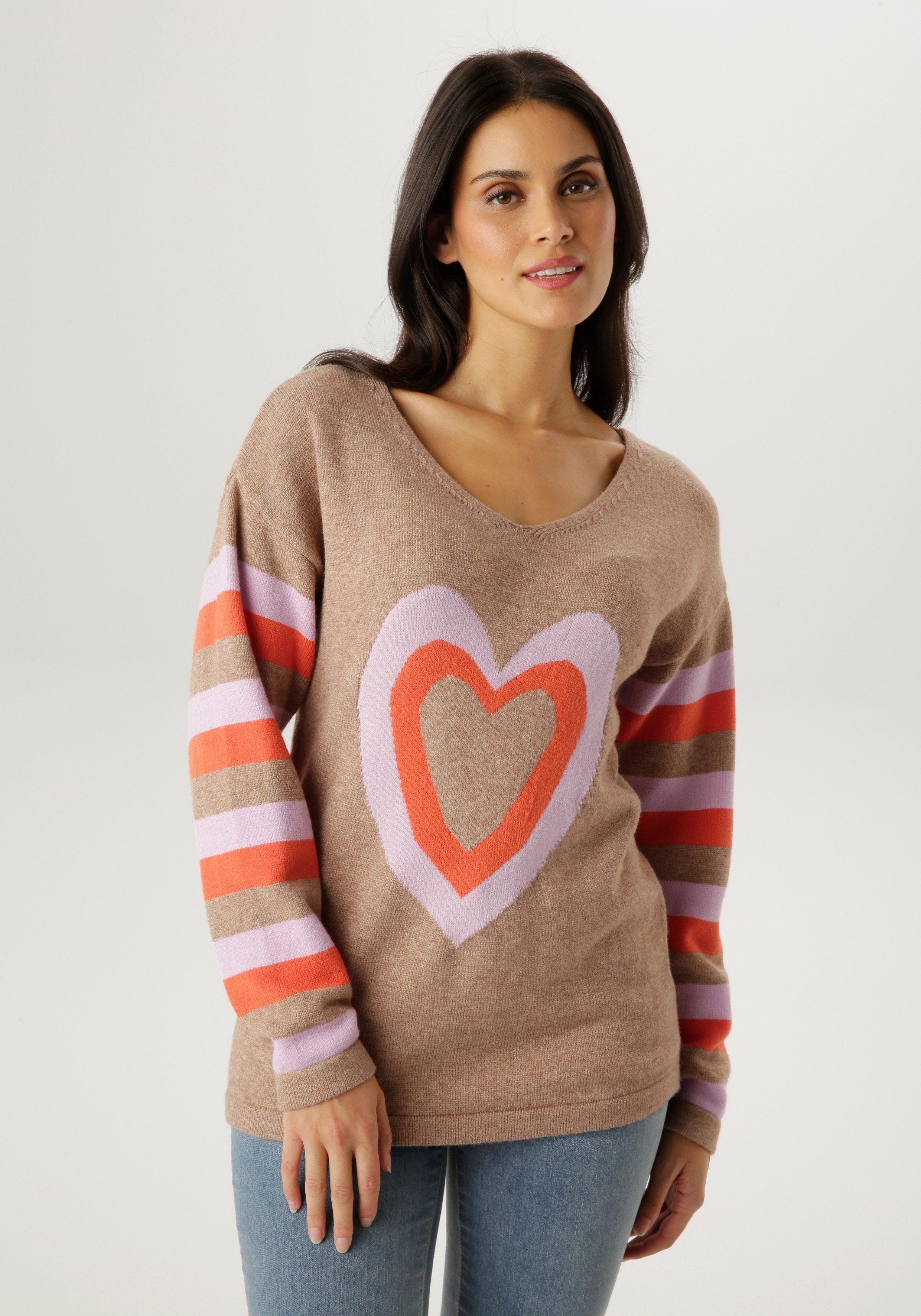Aniston SELECTED Strickpullover mit eingestrickten Herzen - NEUE KOLLEKTION. € 49,99, (€ 49,99 pro 1 Stk).