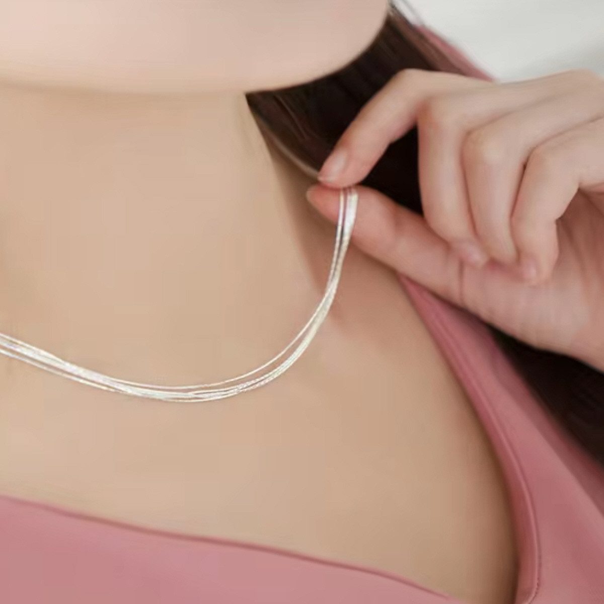 ELLAWIL Silberkette Damen Layered Halskette mehrschichtige günstig online kaufen