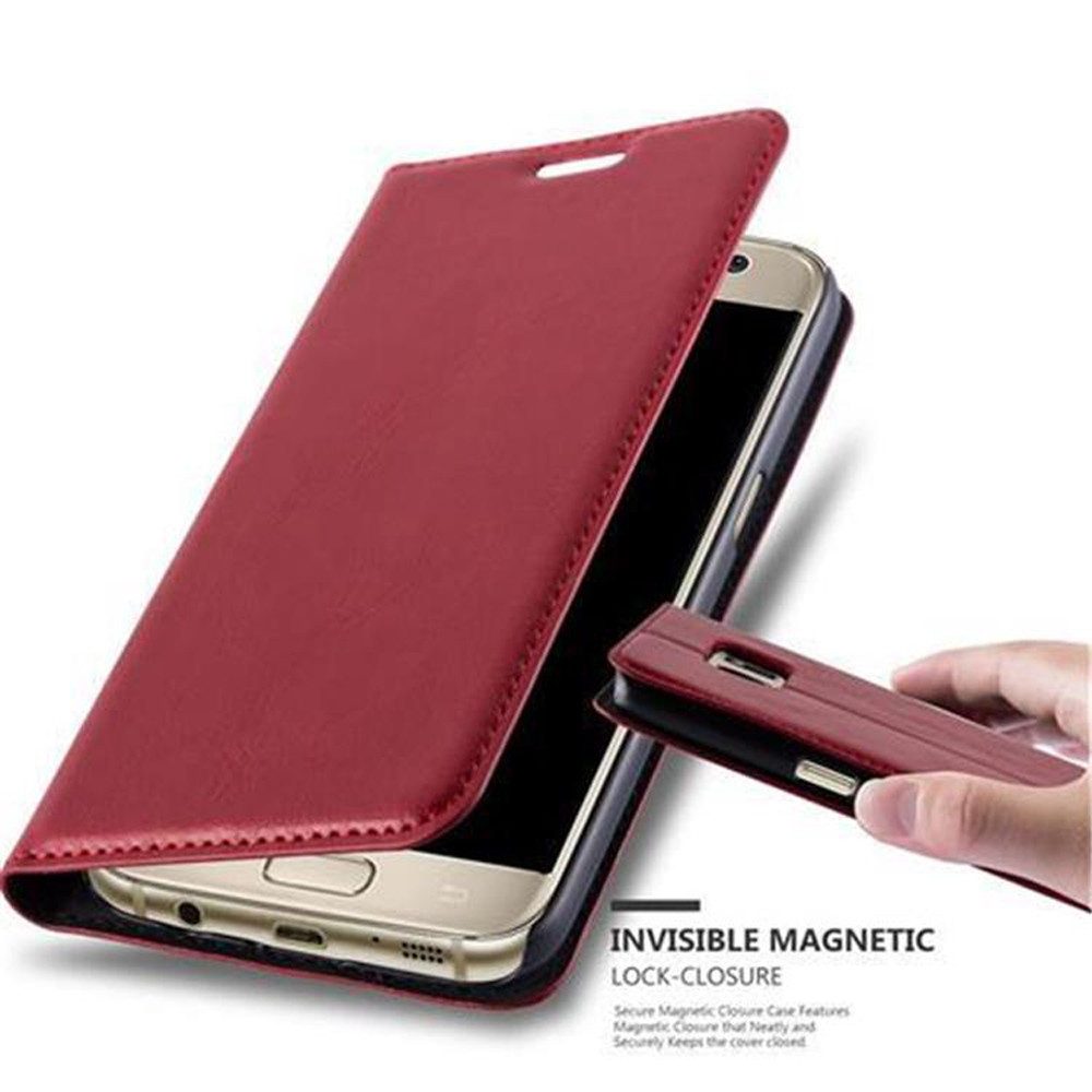 Cadorabo Handyhülle für Samsung Galaxy S7 Hülle Samsung Galaxy S7, Hülle Schutzhülle mit Standfunktion, Magnetverschluss und Kartenfach