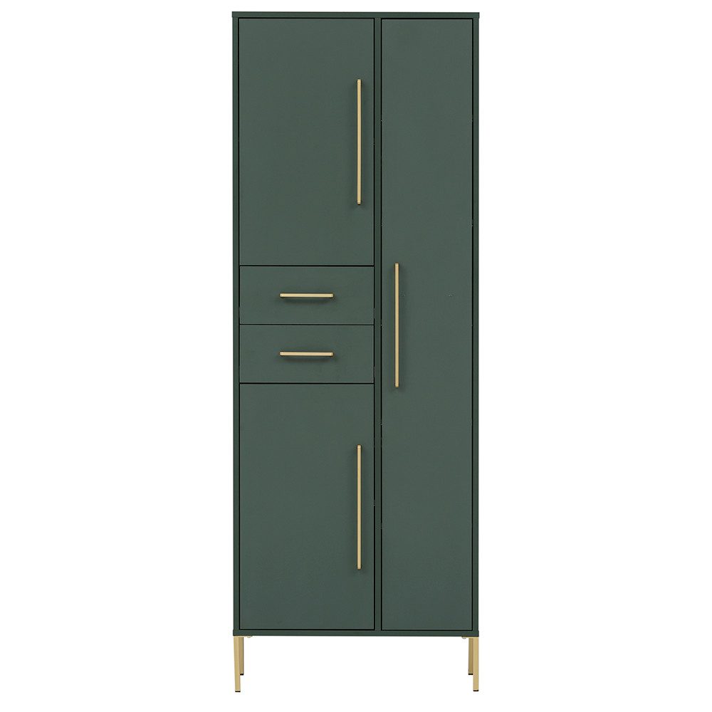 Lomadox Hochschrank KELLA-80 mit 3 Türen in waldgrün, B/H/T: ca. 67,1/184,3/33,1 cm