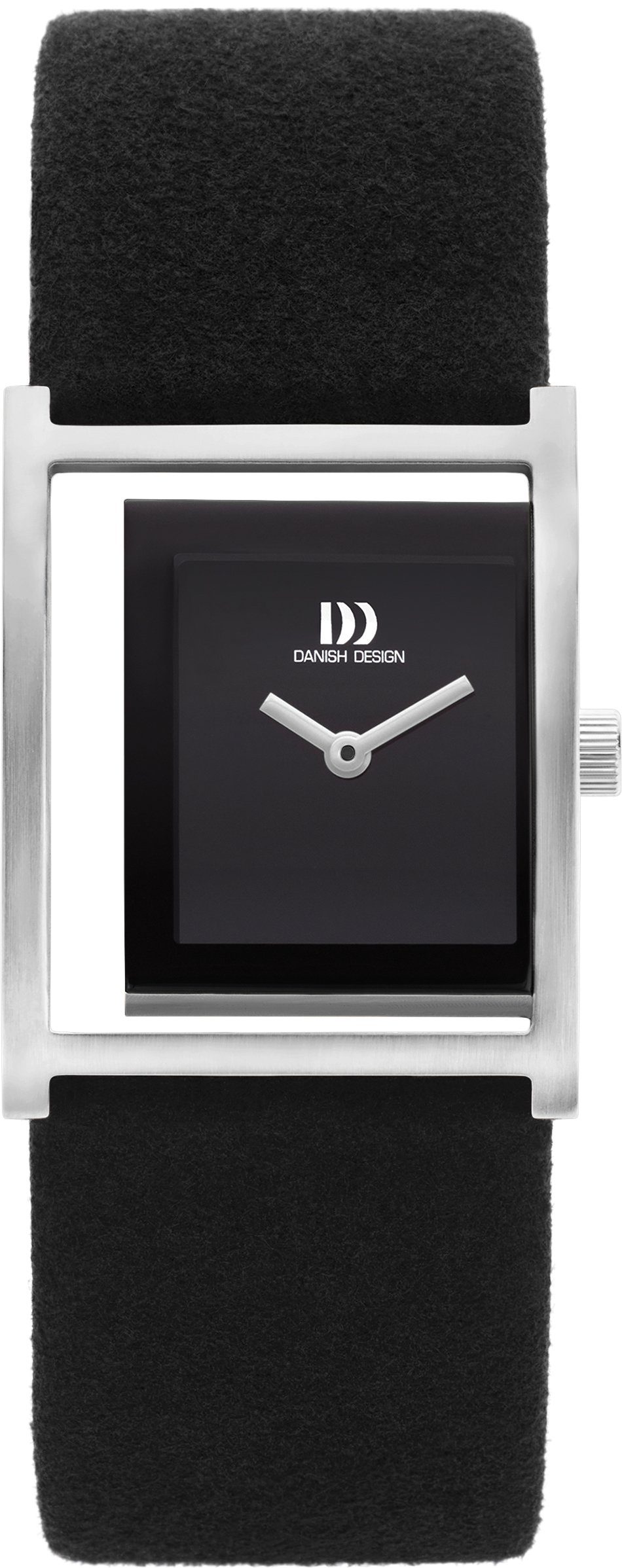 Danish Design Quarzuhr Designuhr eckig PICO Microfaser-Uhrarmband IV24Q1292, Dezentrales Zifferblatt