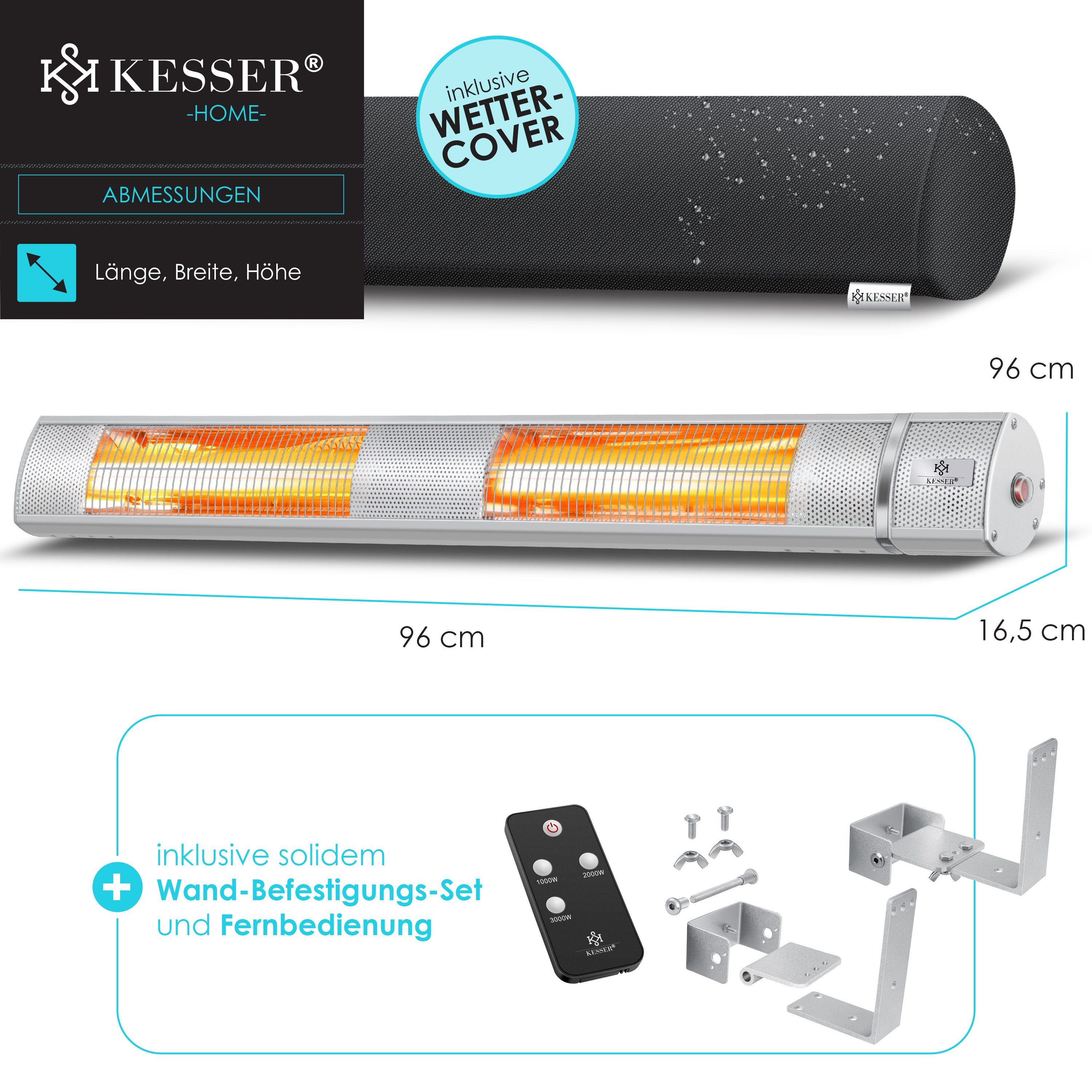 kesser infrarot heizstrahler 3000w ir gastro bar