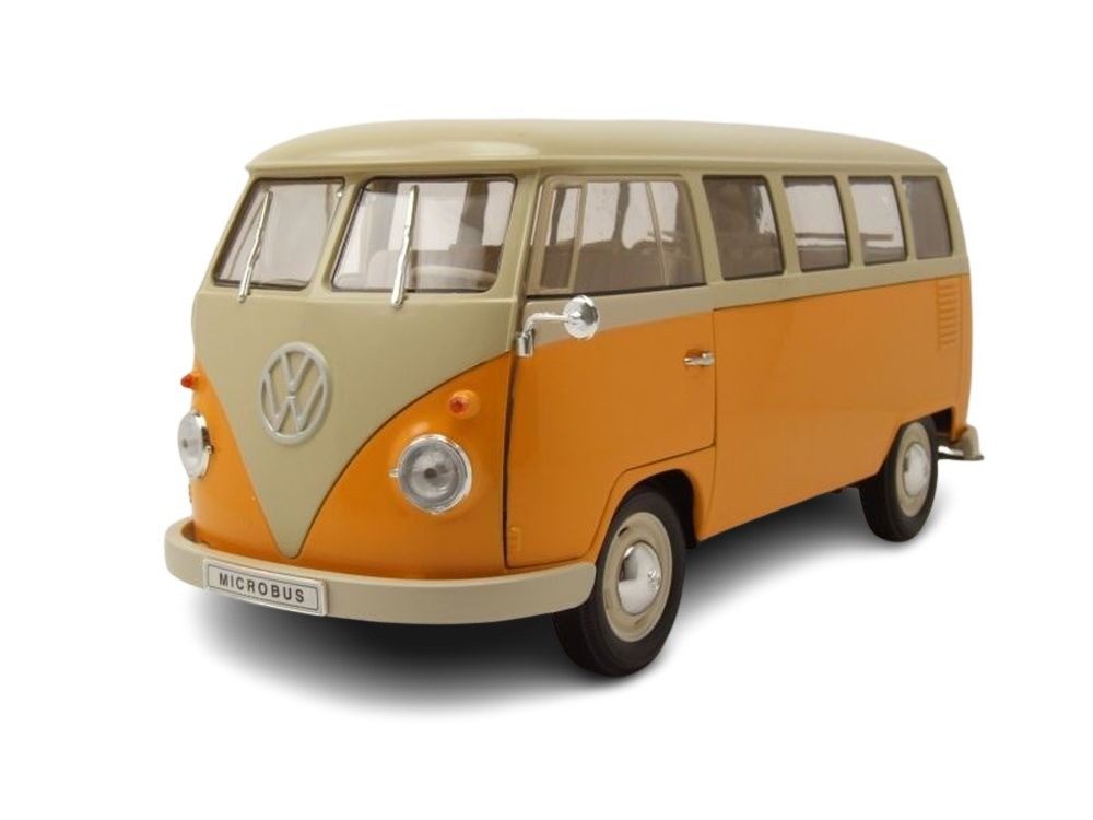 Modellauto VW T1 Bus Fensterbus 1963 gelb beige