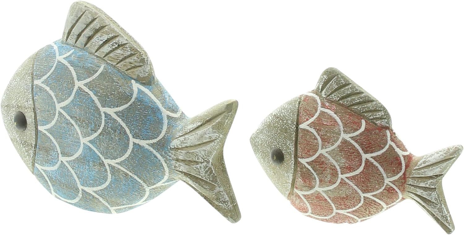 Dekoleidenschaft Dekofigur "Fisch" aus Holz, maritime Deko, bunt, Dekofisch günstig online kaufen