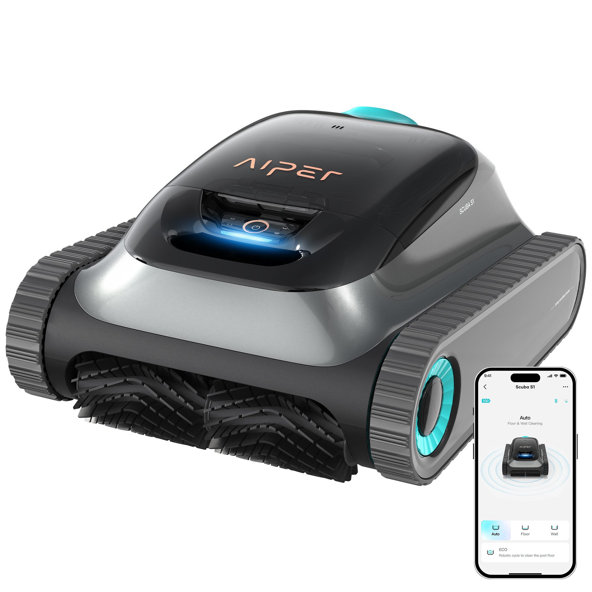 Aiper Poolroboter Scuba S1 Poolroboter Boden/Wände, 4 Modi, 180 Min, kabellos, (1-St)