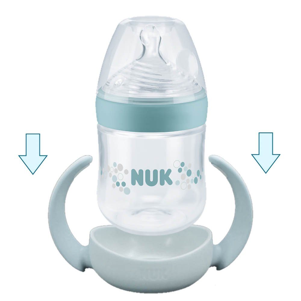 NUK Babyflasche NUK Nature Sense Babyflasche und Tragegriffe SET 150 ml 0-6 Monate