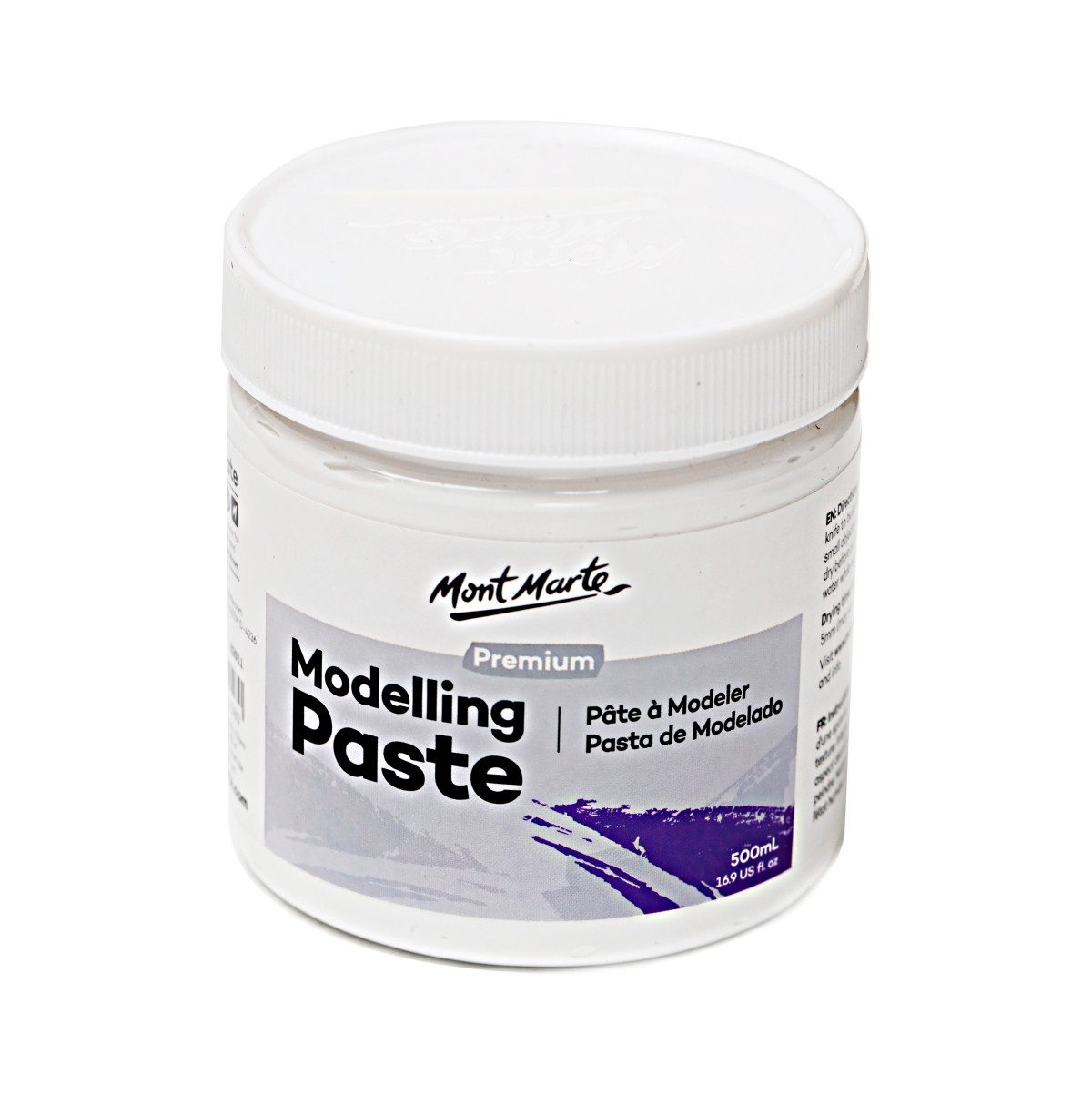 Mont Marte Malpaste - PREMIUM Modellierpaste, Strukturpaste 500ml - Acrylic Medium, - Perfekt für das Schaffen von Texturen auf verschiedenen Oberflächen