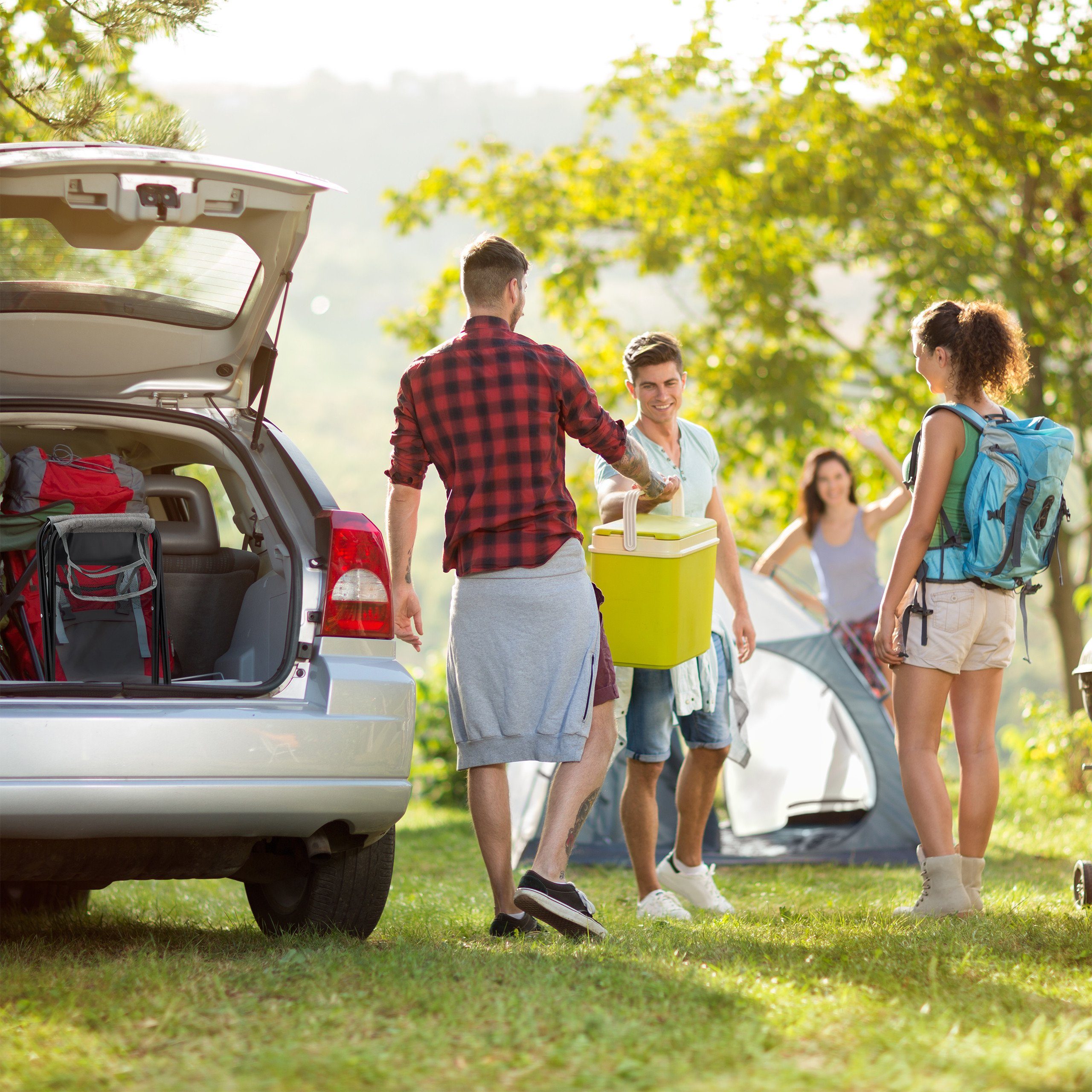 relaxdays Campinghocker faltbar mit Tasche