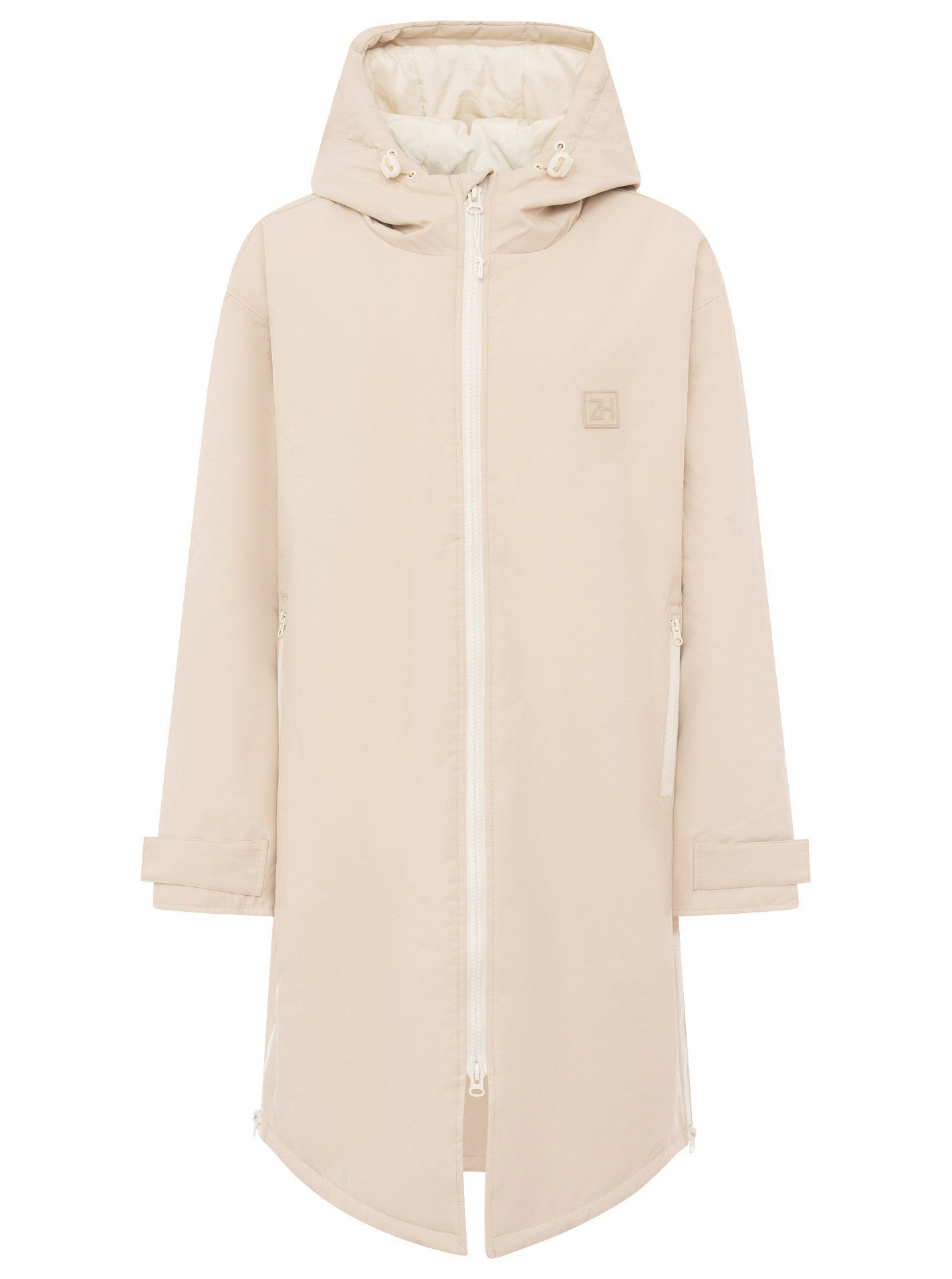 Zwillingsherz Kurzmantel "Oversize Windjacke ZH" Kapuze, Reißverschluss, seitliche Taschen, leicht wattiert
