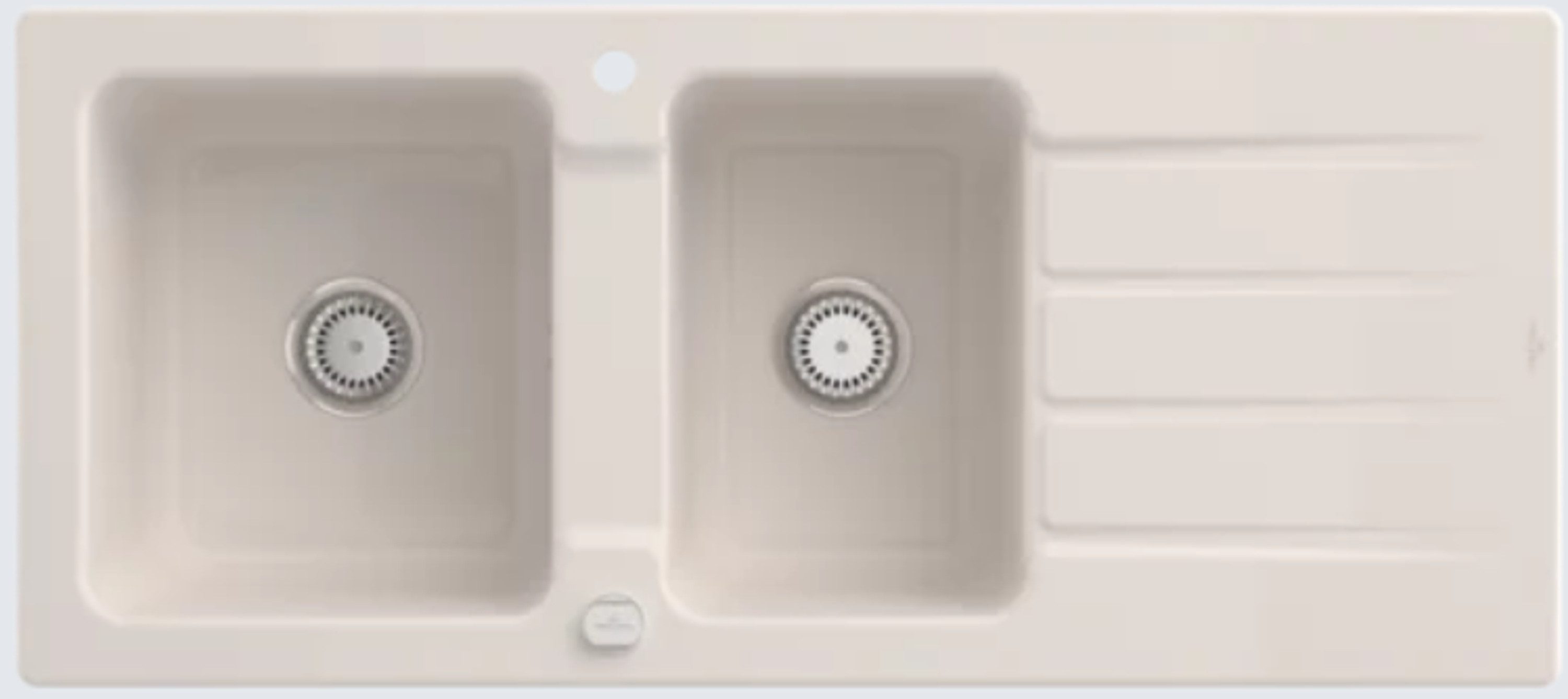 Villeroy & Boch Küchenspüle 3380 02 KR, Rechteckig, 116/22 cm, Reversibel, 2 Becken verschließbar