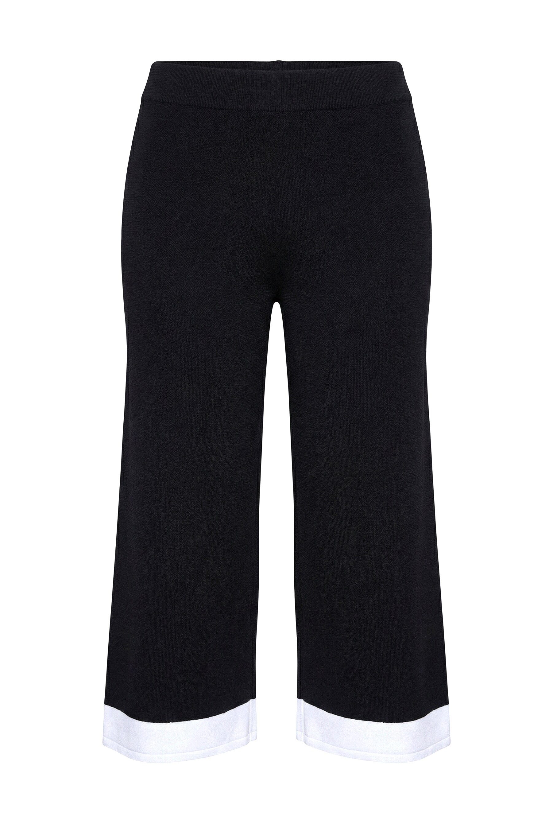 Ulla Popken Schlupfhose Strick-Culotte knielang weites Bein