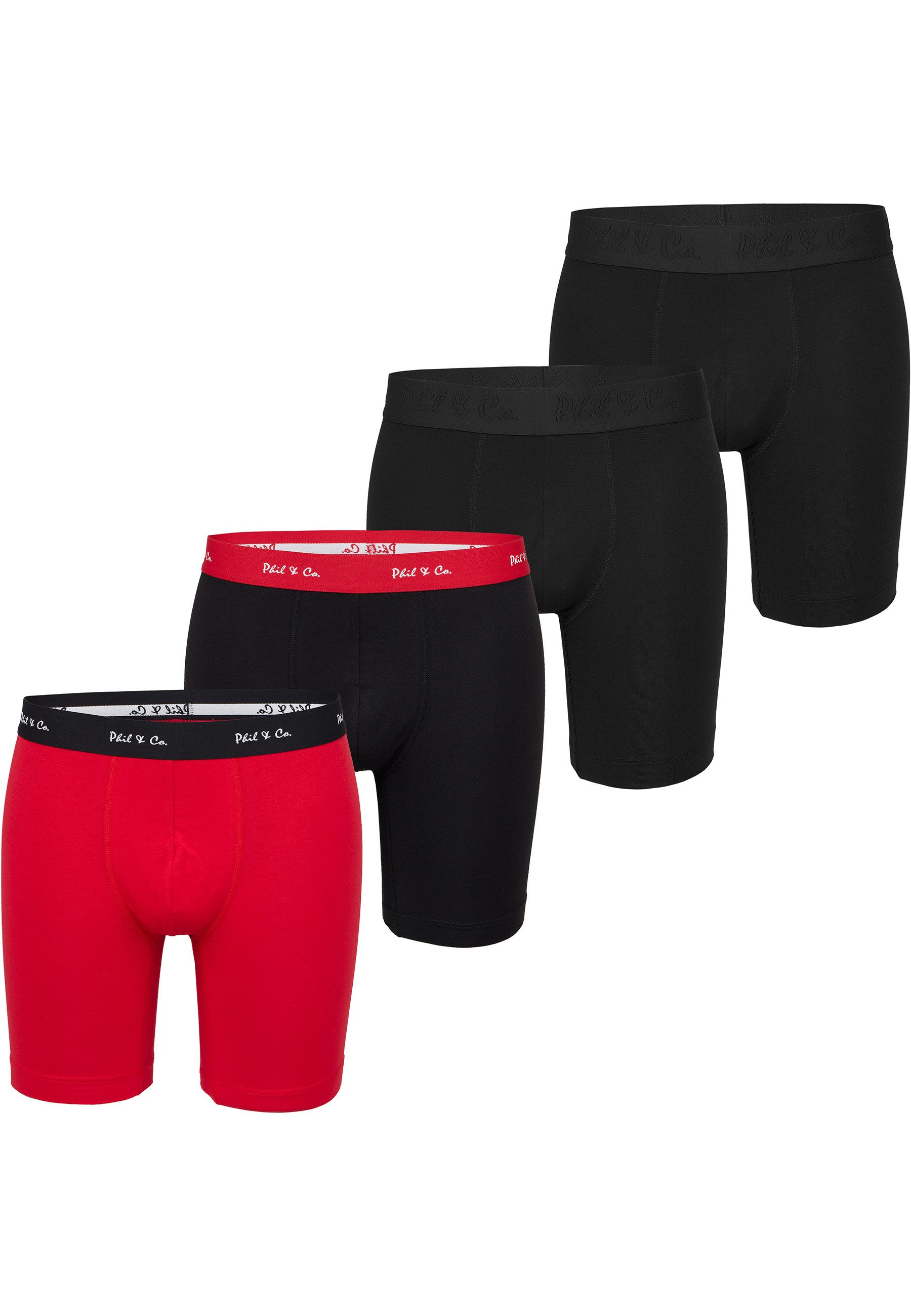 Phil & Co. Langer Boxer Long Boxer Briefs (4-St) Retroshorts - langes Bein günstig online kaufen