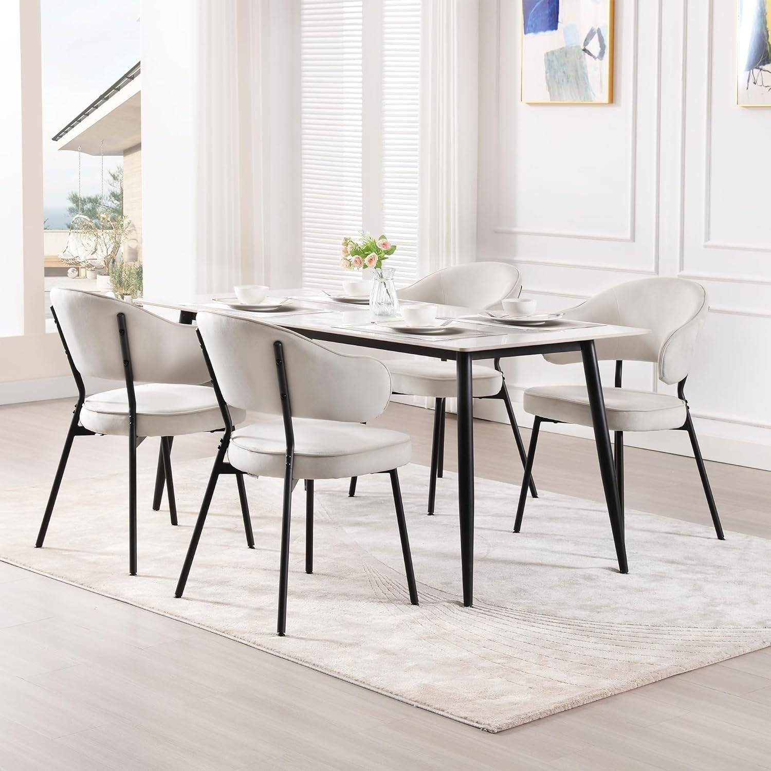 Woltu Polsterstuhl (1 St), mit Rückenlehne Armlehnen Metallbeinen günstig online kaufen