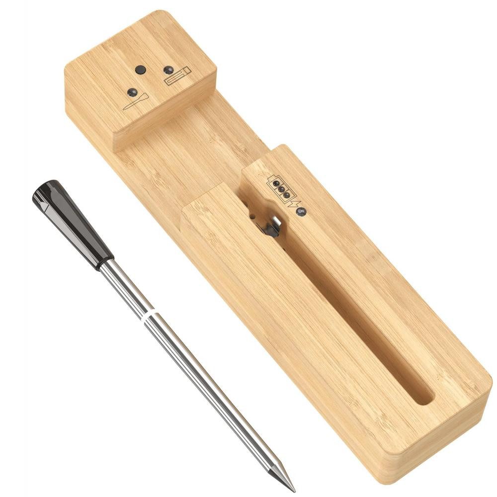 BBWL Kochthermometer Bluetooth Bratenthermometer Schnellladung Lebensmittelecht, 1-tlg., 304 Edelstahl Keramik Wasserdicht Grill Küche
