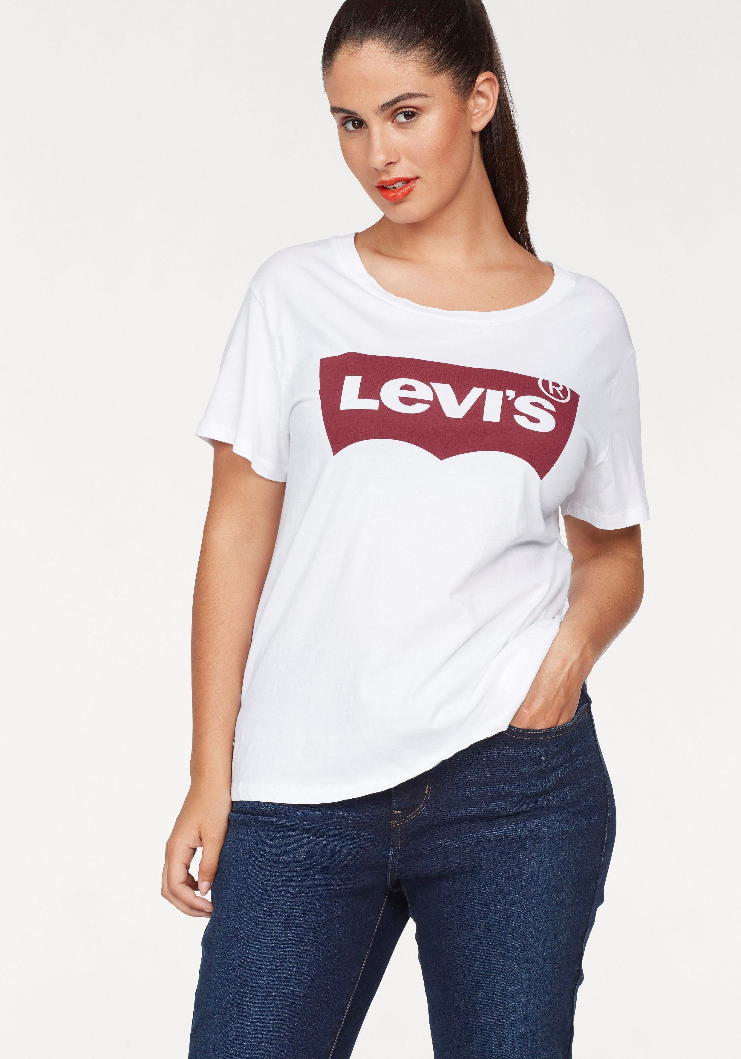 weiß-rot Levi's® Tee Batwing-Logo Perfect Plus mit T-Shirt