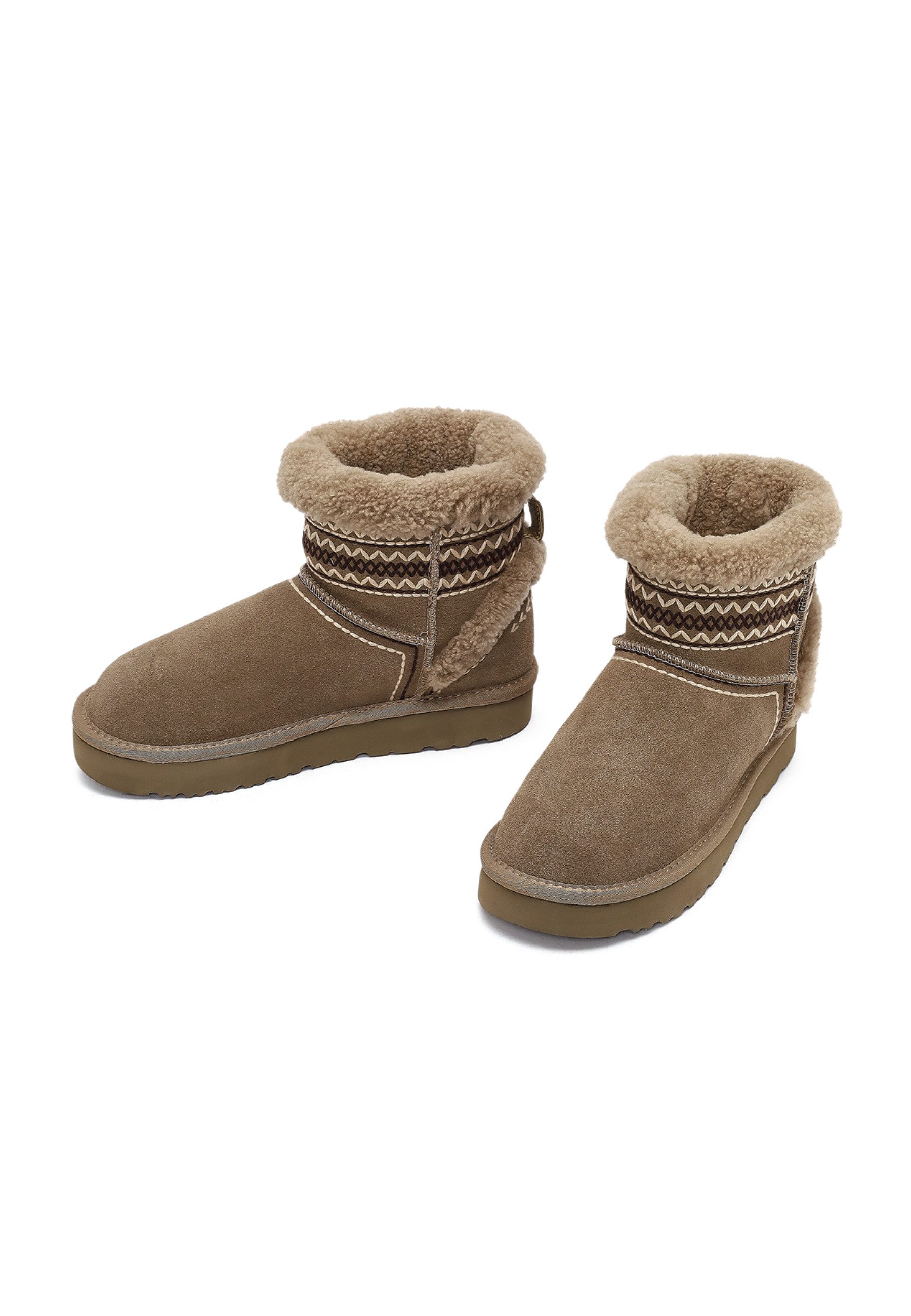 Derimod Teddy-Stiefel aus Veloursleder Ankleboots