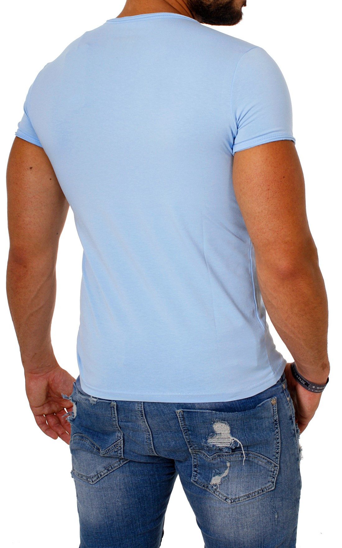 CARISMA T-Shirt Herren Uni Basic 4066 tief-breit geschnittener Ausschnitt v günstig online kaufen