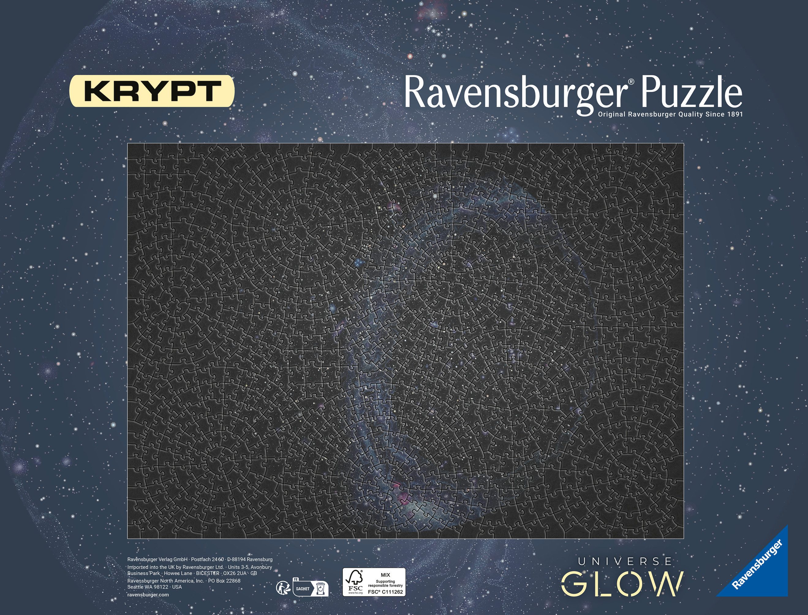 Ravensburger Puzzle Krypt Universe Glow, 881 Puzzleteile, Made in Germany günstig online kaufen