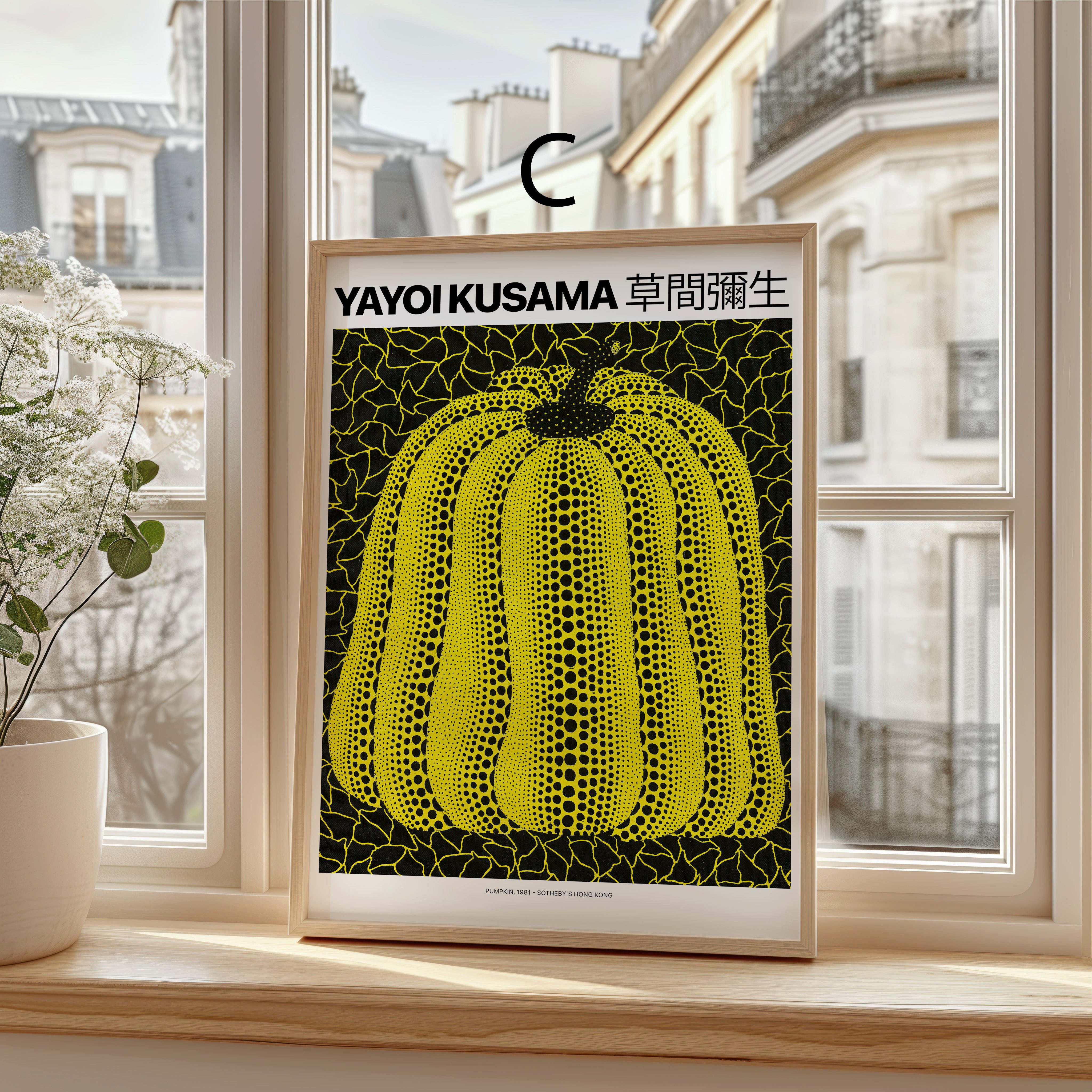 JUSTGOODMOOD Poster Kunst Geschenkidee Yayoi Kusama Blumen Kürbis Pop Art Japanische Zeitg, A (1 St) – Bild 5 von 5