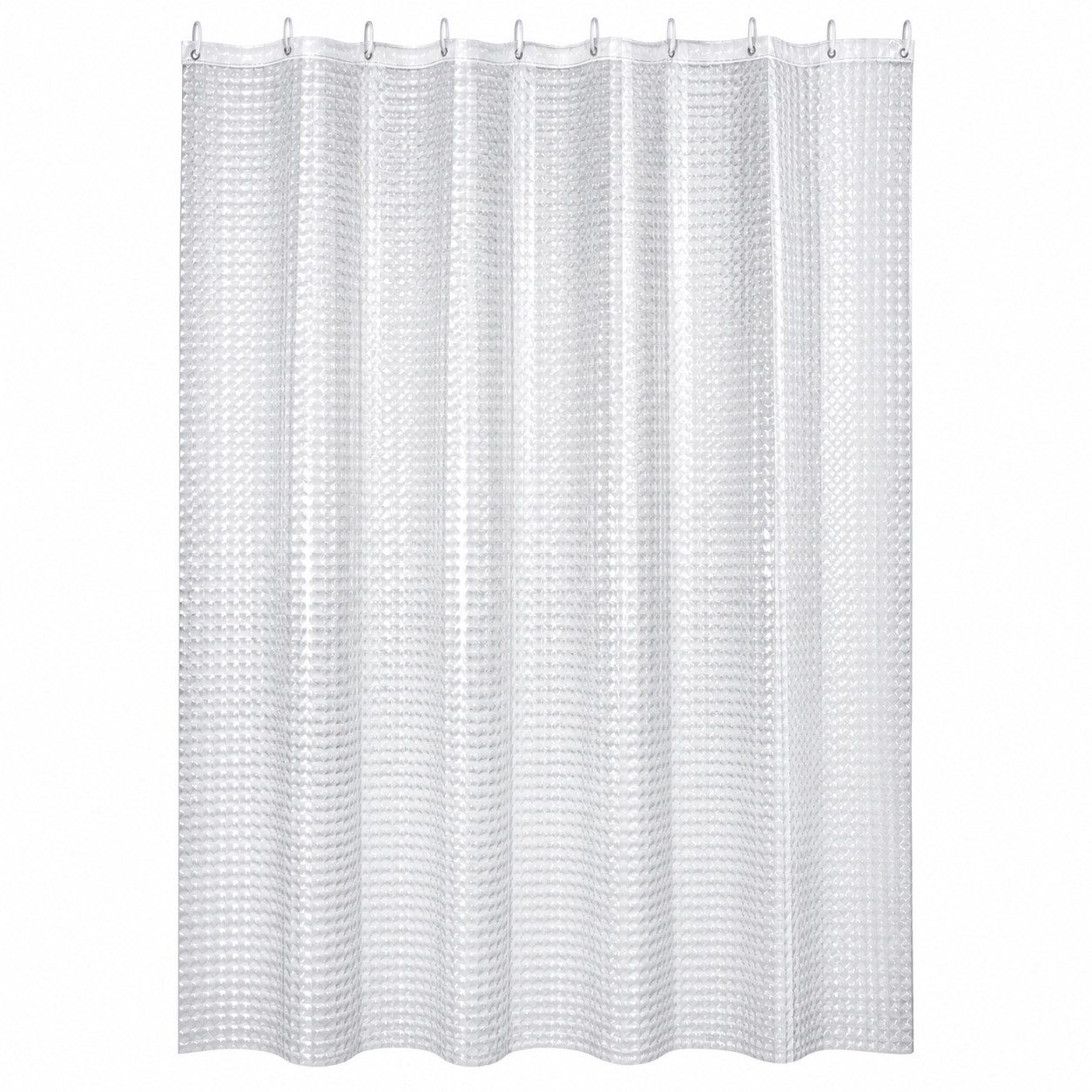 Euroshowers GmbH Duschvorhang 3D-Quadratmuster 2 × 2 cm 180 × 200 cm EVA