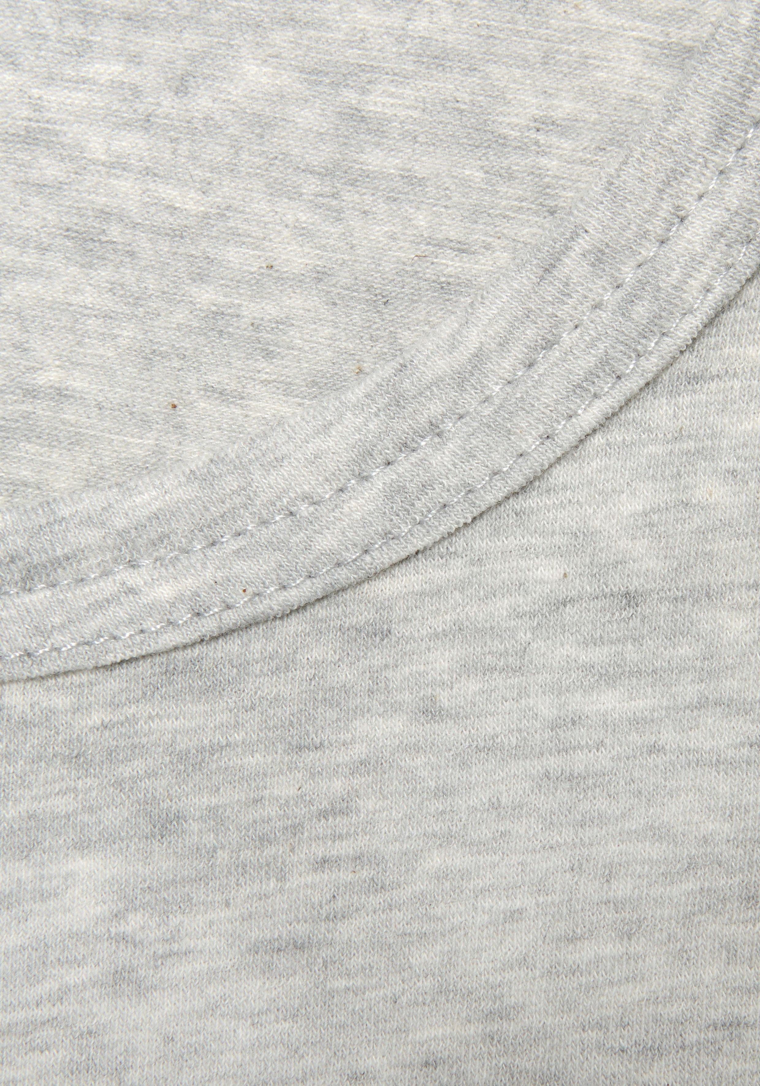 Rundhalsausschnitt perfekt als grau-meliert marine, H.I.S Unterziehshirt mit (2er-Pack) T-Shirt