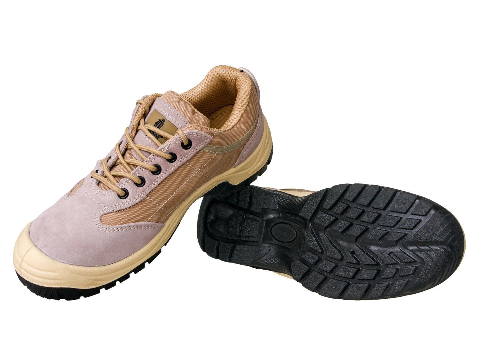 Urgent Sicherheitsschuhe Arbeitsschuh S1 Halbschuhe Stahlkappe BEIGE Gummistiefel