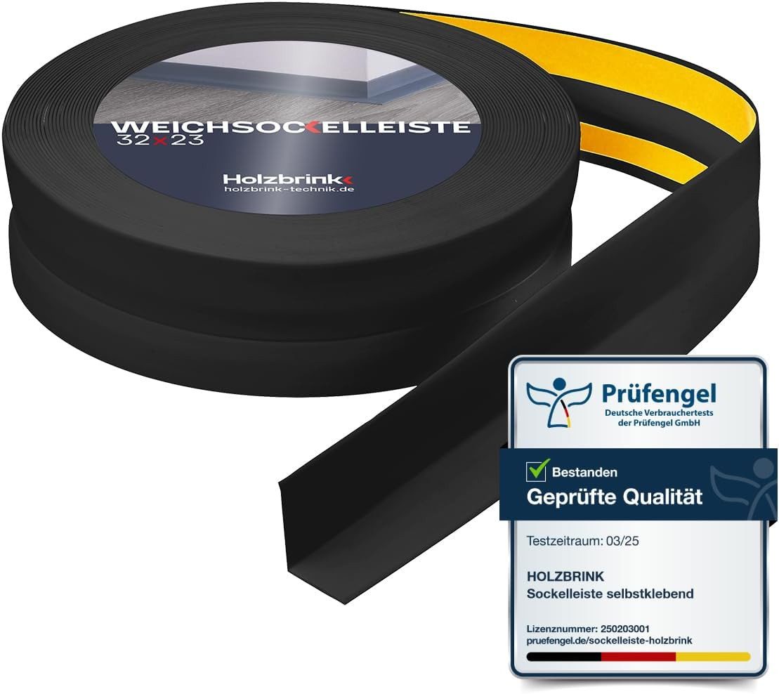 HOLZBRINK Sockelleiste HOLZBRINK selbstklebend PVC 32x23mm, 1 m, 1m Rolle, günstig online kaufen