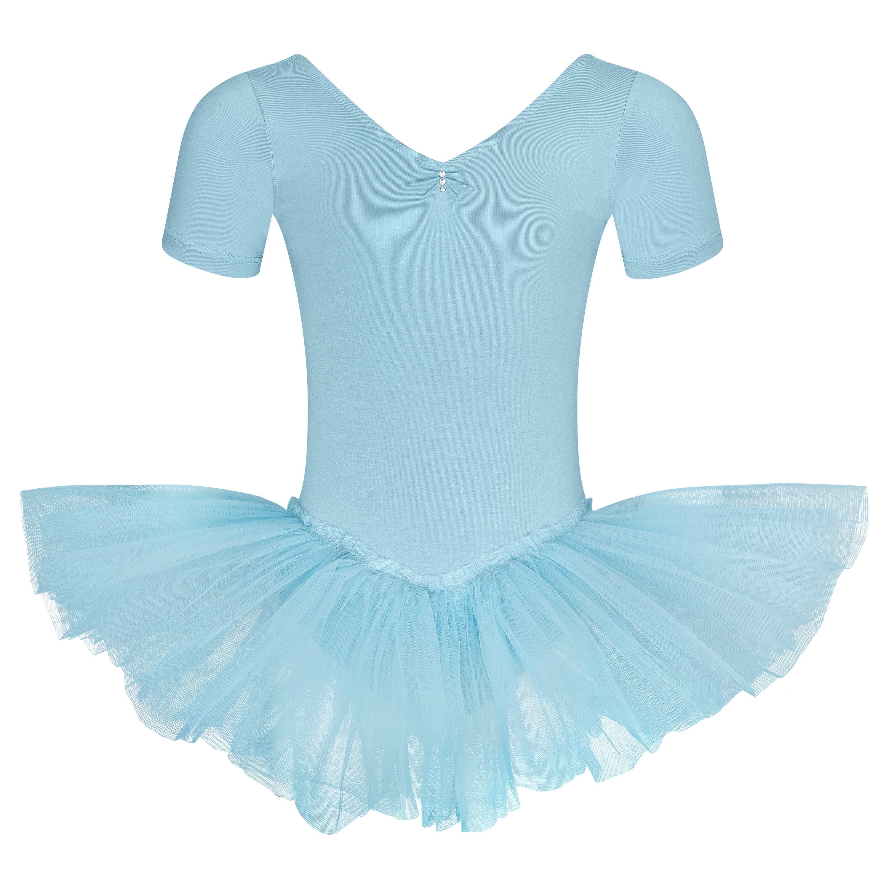 tanzmuster Tüllkleid »Ballett Tutu Nele mit Glitzersteinen« Kurzarm  Ballettkleid aus weicher Baumwolle mit Tüllrock für Mädchen online kaufen |  OTTO