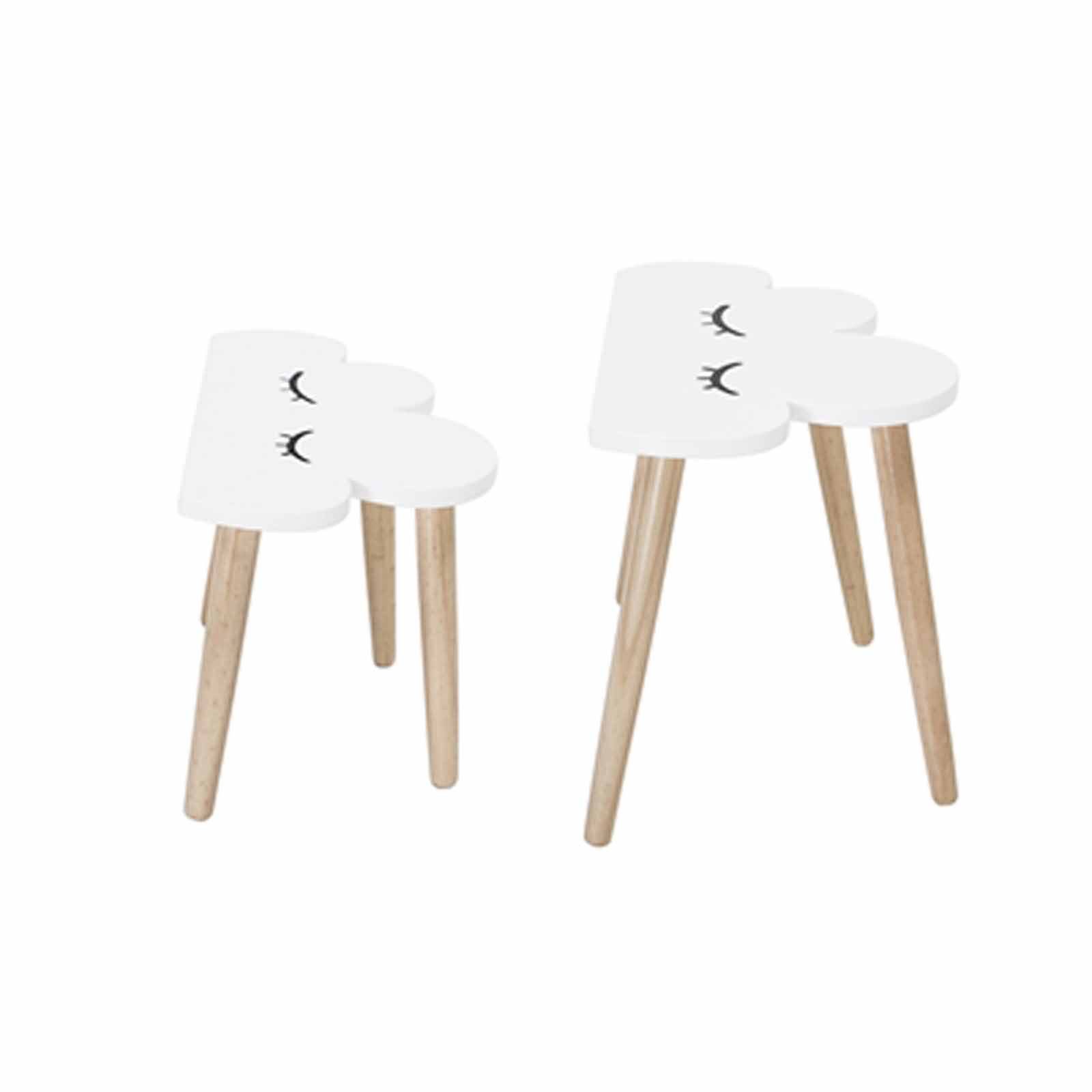 Bloomingville Kindertisch Bloomingville Kinder Tisch 2er-Set Wolke weiß