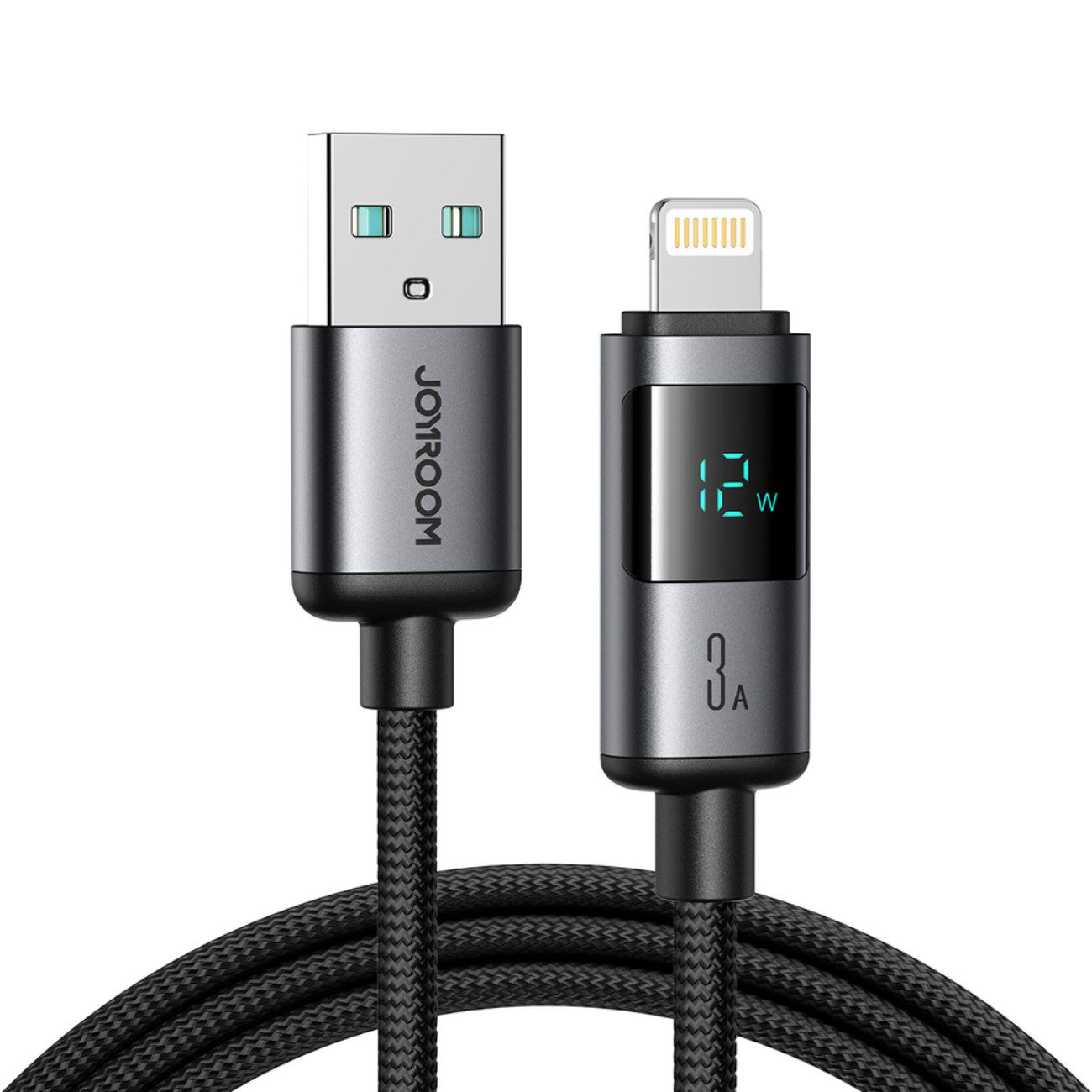 JOYROOM Pro Prism USB-Kabel, (120 cm), 3A USB-A auf Lightning Kabel mit LED-Anzeige 1,2m