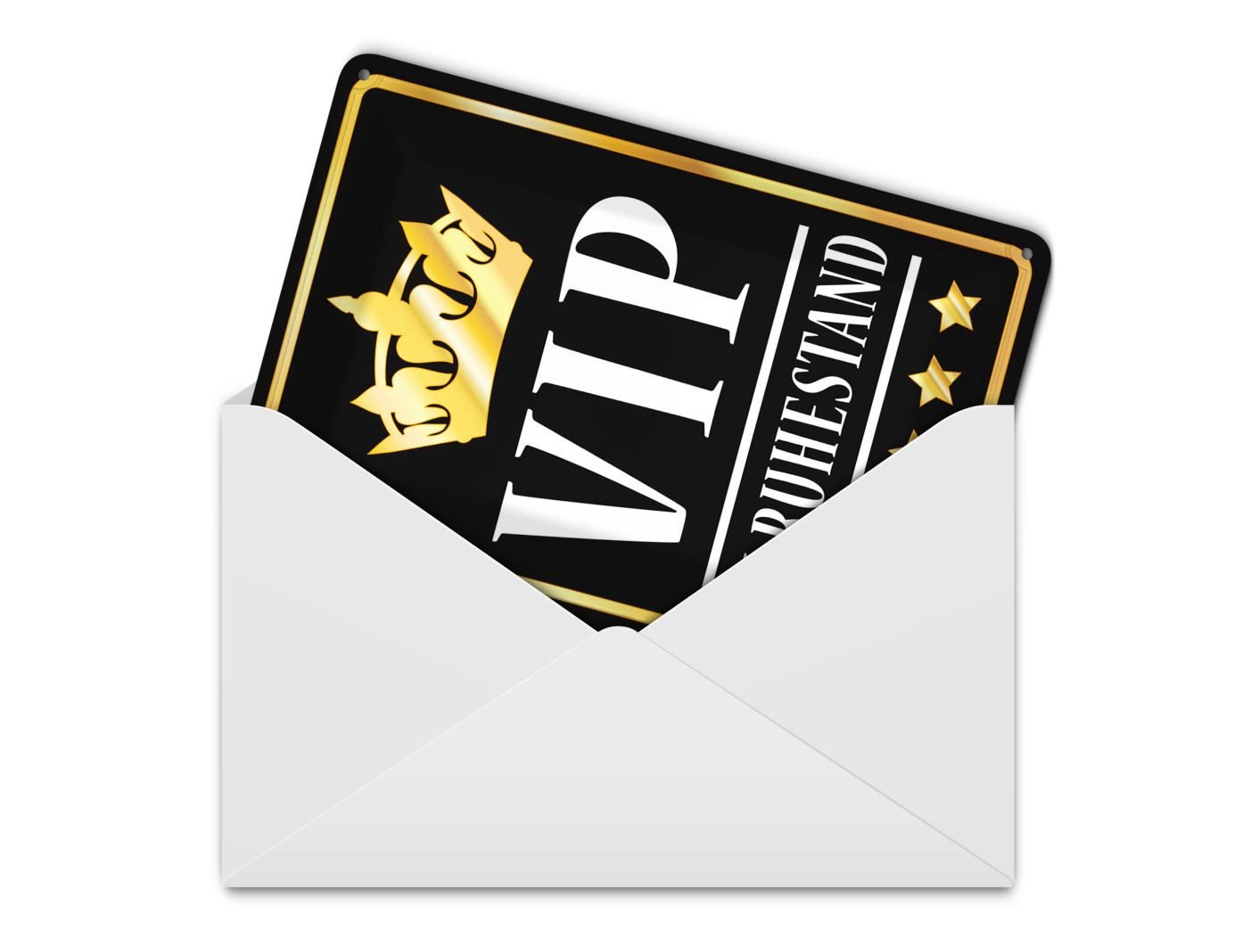 Femer GmbH Postkarte Spruch 10x14 cm VIP im Ruhestand (s/w), unfrankiert
