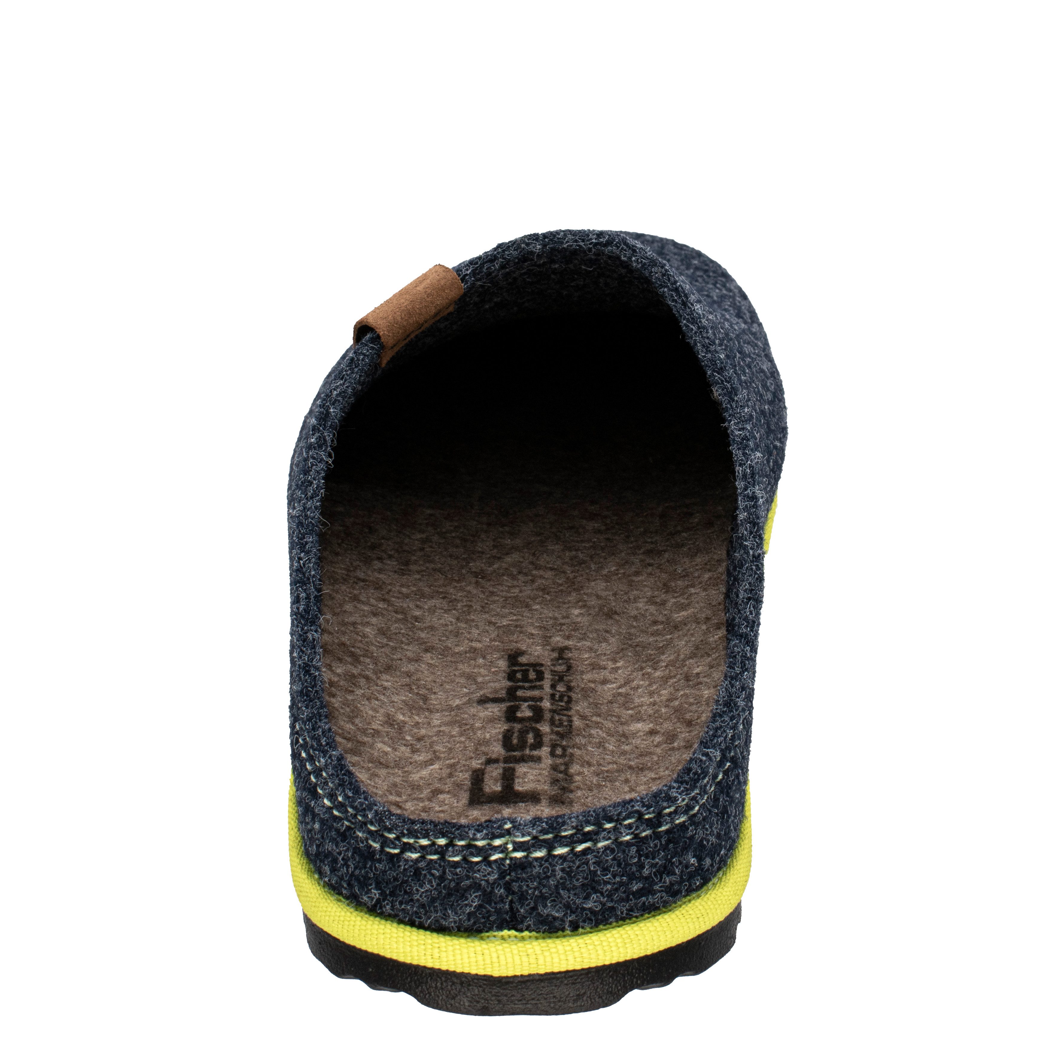 Fischer-Markenschuh Helge Pantoffel aus recyceltem PET Filz, Einlegesohle aus Filz herausnehmbar